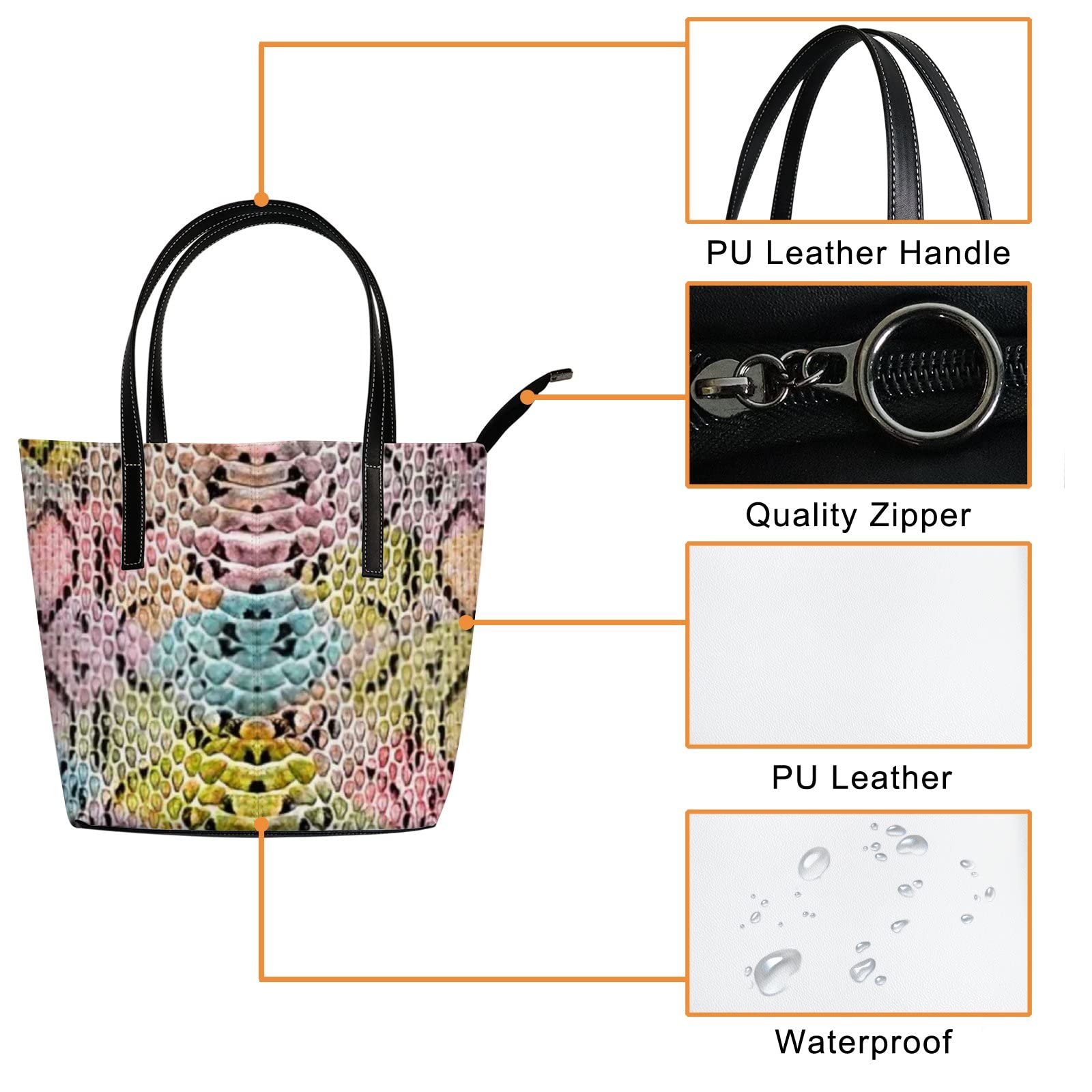 Premium Leather Tote Bag for Women - Stylish Crossbody Handbag for Work, Travel & Everyday Use