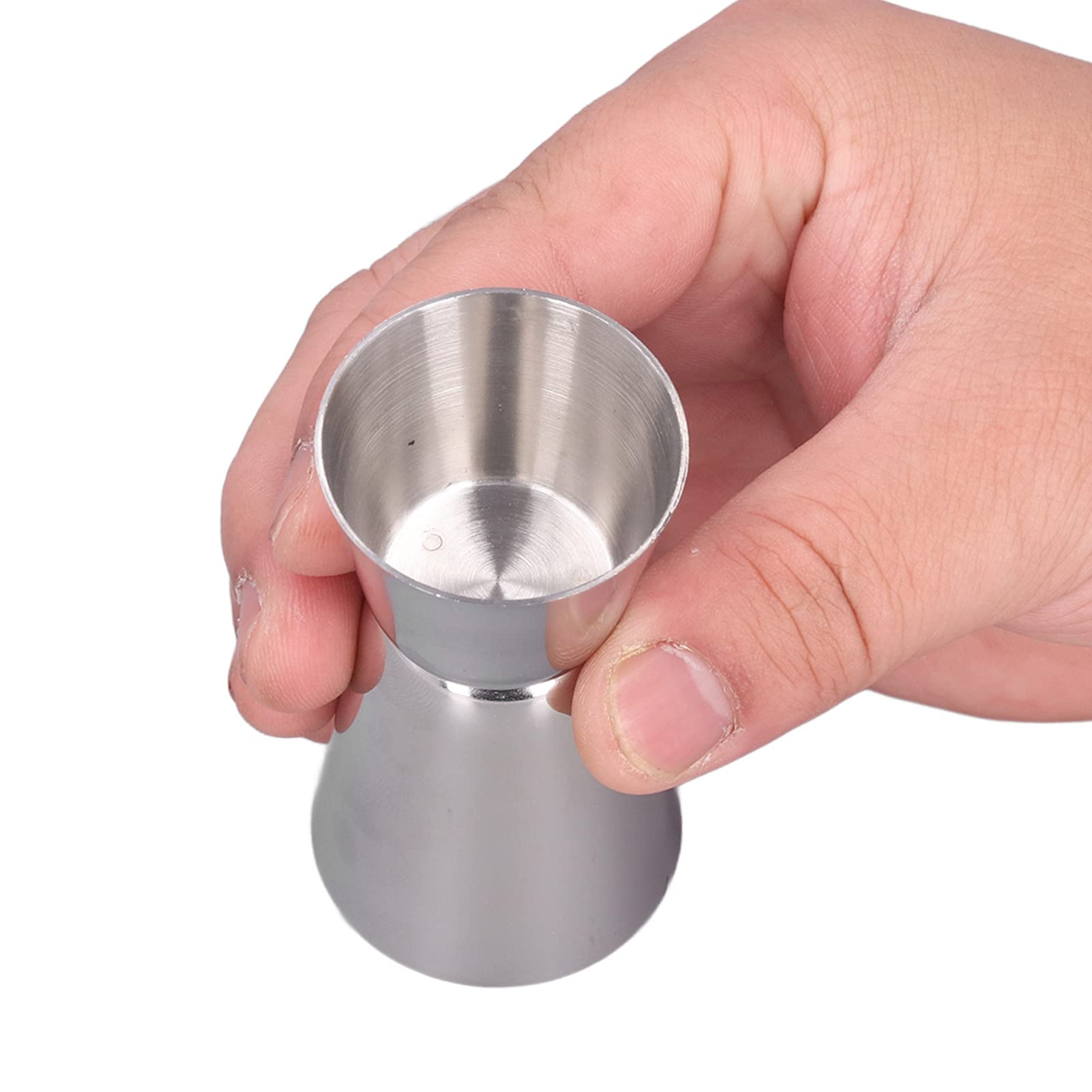 Premium Stainless Steel Double Jigger Cocktail Measuring Cup - 1.7oz & 0.85oz Bartending Tool for Mixing Drinks - Professional Barware with Thickened Design & Mirror Polish - Perfect for Home Bars, Cocktail Parties & Bartender Training