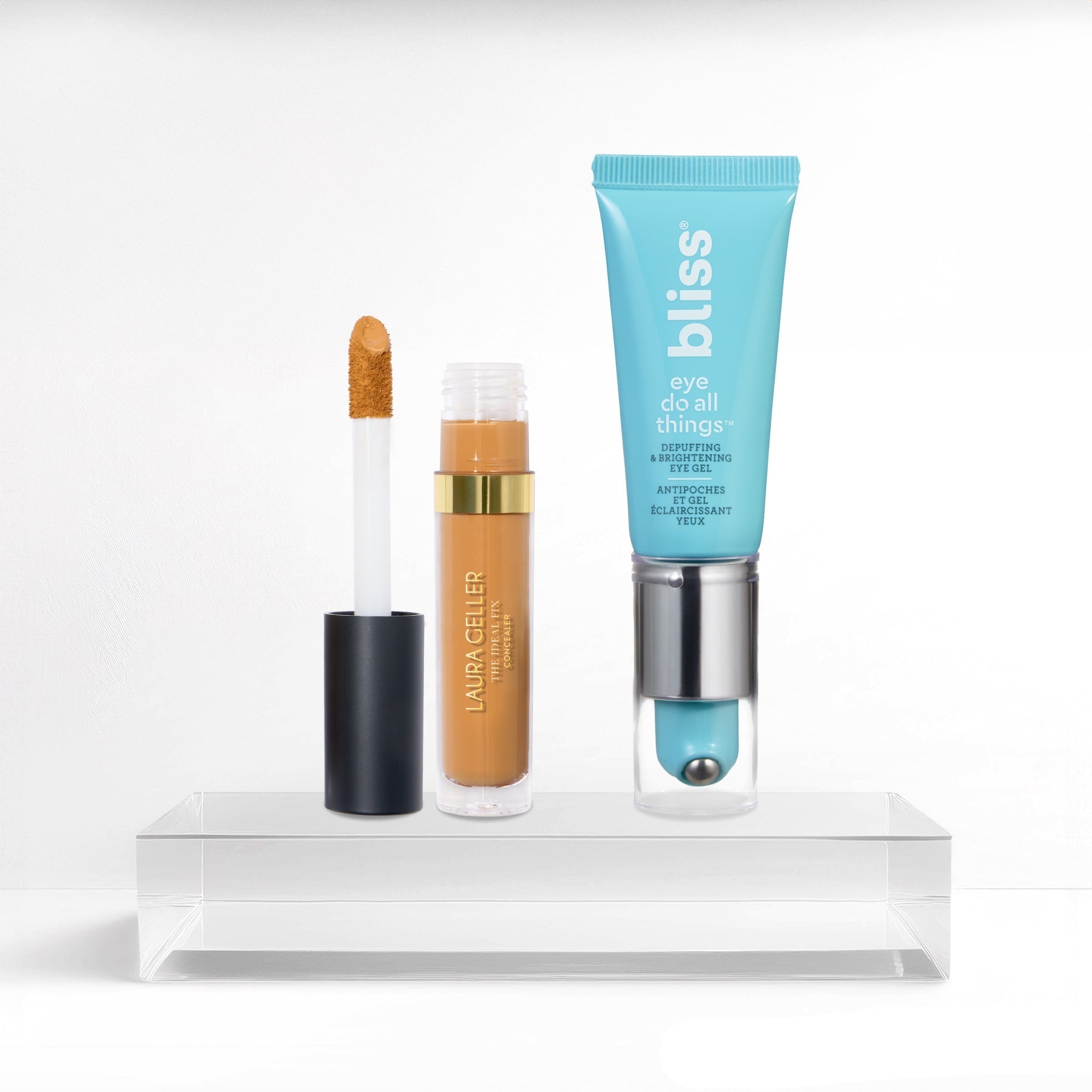 Best Under Eye Brightening Duo for Dark Circles & Puffiness - Brightening Eye Cream & Serum Set for Dark Circles, Wrinkles & Bags - Perfect for Night Routine & Travel Skincare