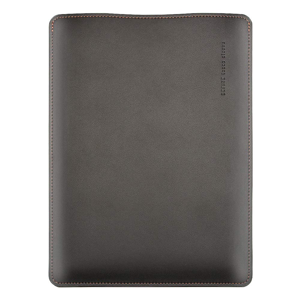 Premium 13-inch PU Leather Laptop Sleeve with Soft Inner Suede - Slim & Durable MacBook Pro/Air Case (Black) | Perfect for Business Travel, Office & School Use