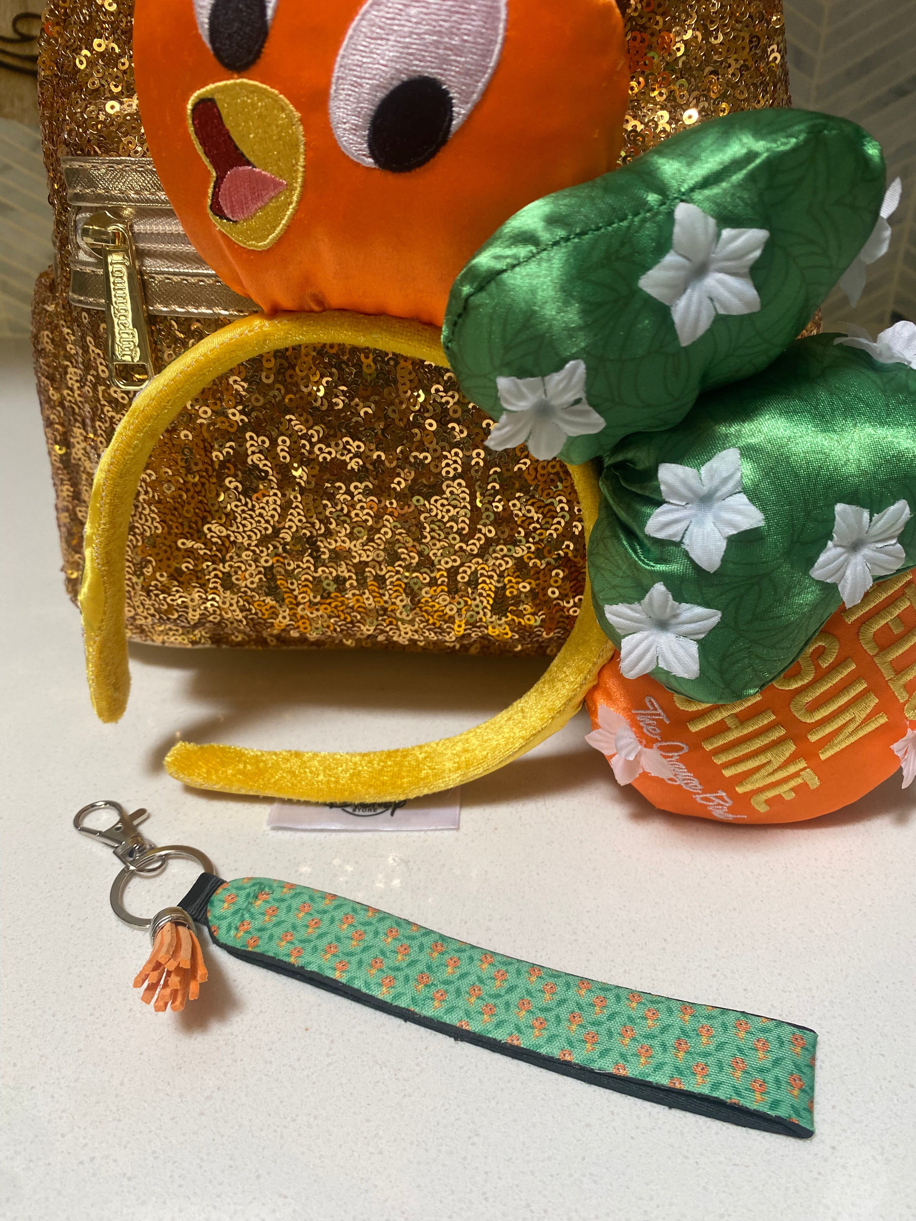 Orange Bird Wristlet Keychain - Cute Disney-Inspired Key Holder for Women & Girls | Perfect for Disney Parks, Key Organization, and Gift Giving
