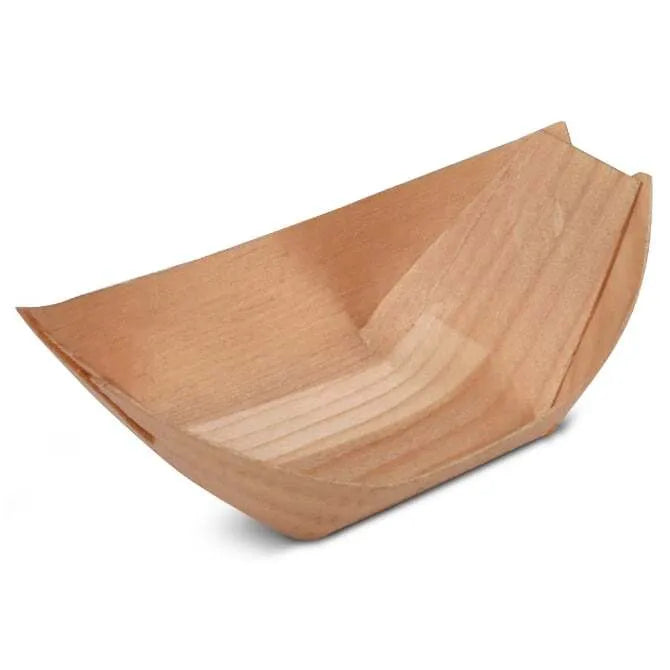 50 Pack Mini Poplar Wood Boats - 2 5/8 x 2 x 1 Inch Small Wooden Boats for DIY Crafts, Model Making, and Decoration - Perfect for Wedding Centerpieces, Fairy Gardens, and Kids' Projects