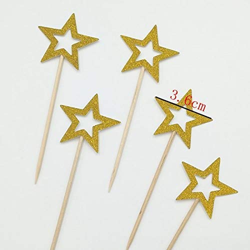 50 Pcs Silver Star Cupcake Toppers - Glitter Twinkle Little Star Cake Decorations for Birthday, Wedding, Baby Shower & Party Supplies | Perfect for DIY Desserts, Cupcake Decorating & Celebration Cakes