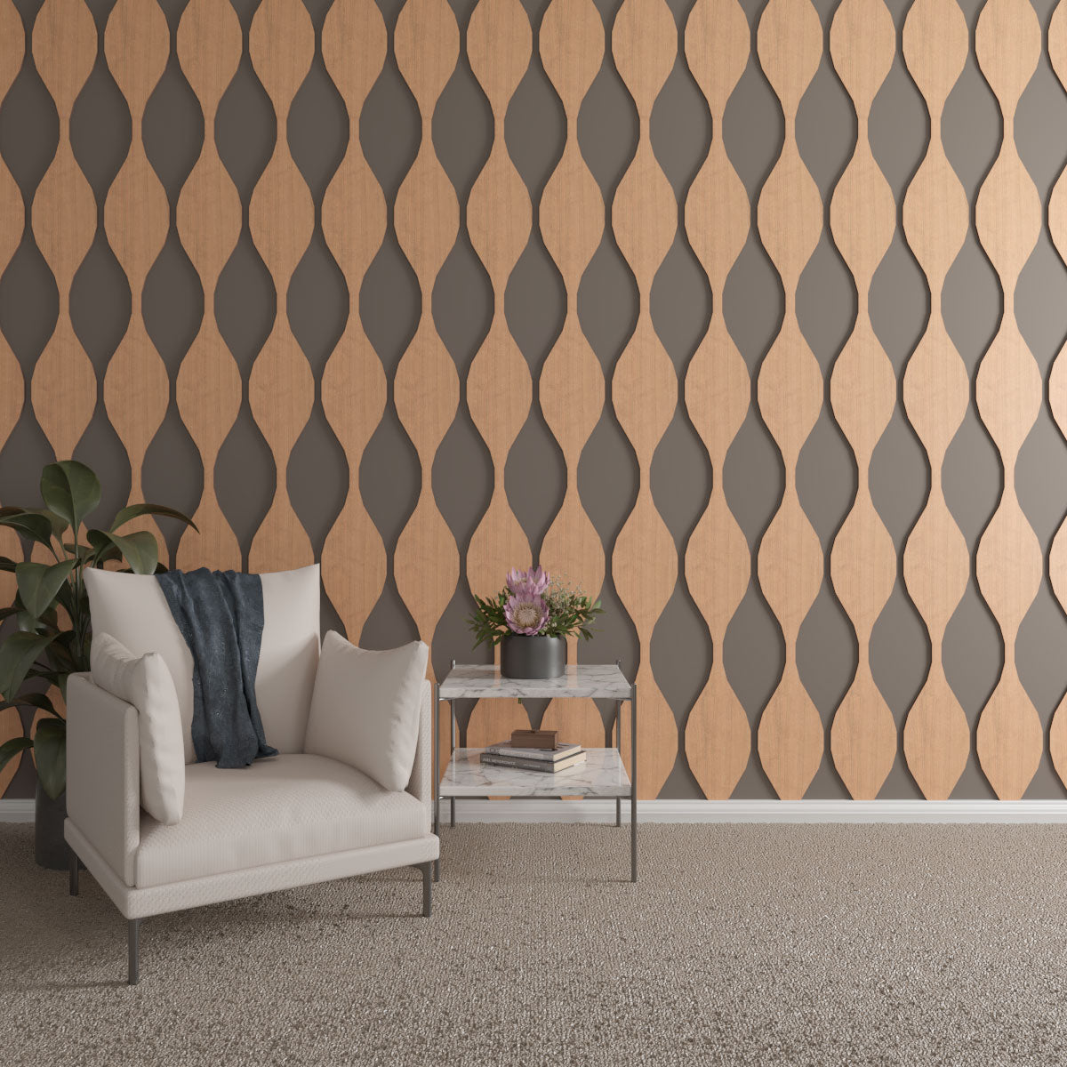 Ozark Adjustable Wood Slat Wall Kit - DIY Modern Wooden Wall Panel for Home Decor | Perfect for Living Room, Bedroom & Office Accent Walls