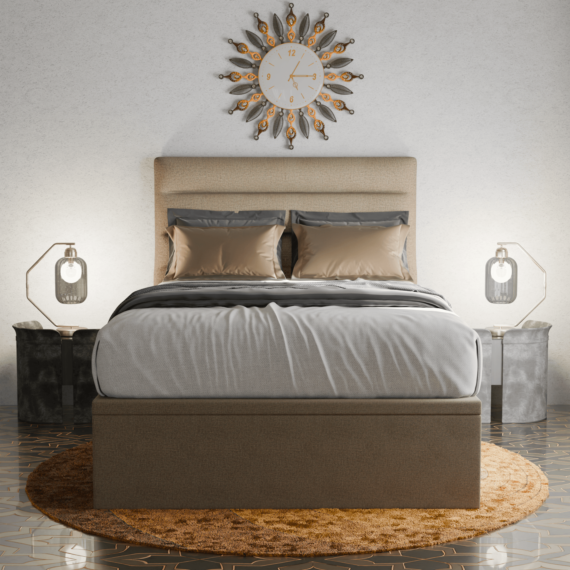 Keenan Fabric Storage Bed with Underbed Drawers - Space Saving Bed Frame for Small Rooms, Dorm, Apartment | Perfect for Extra Storage & Organization