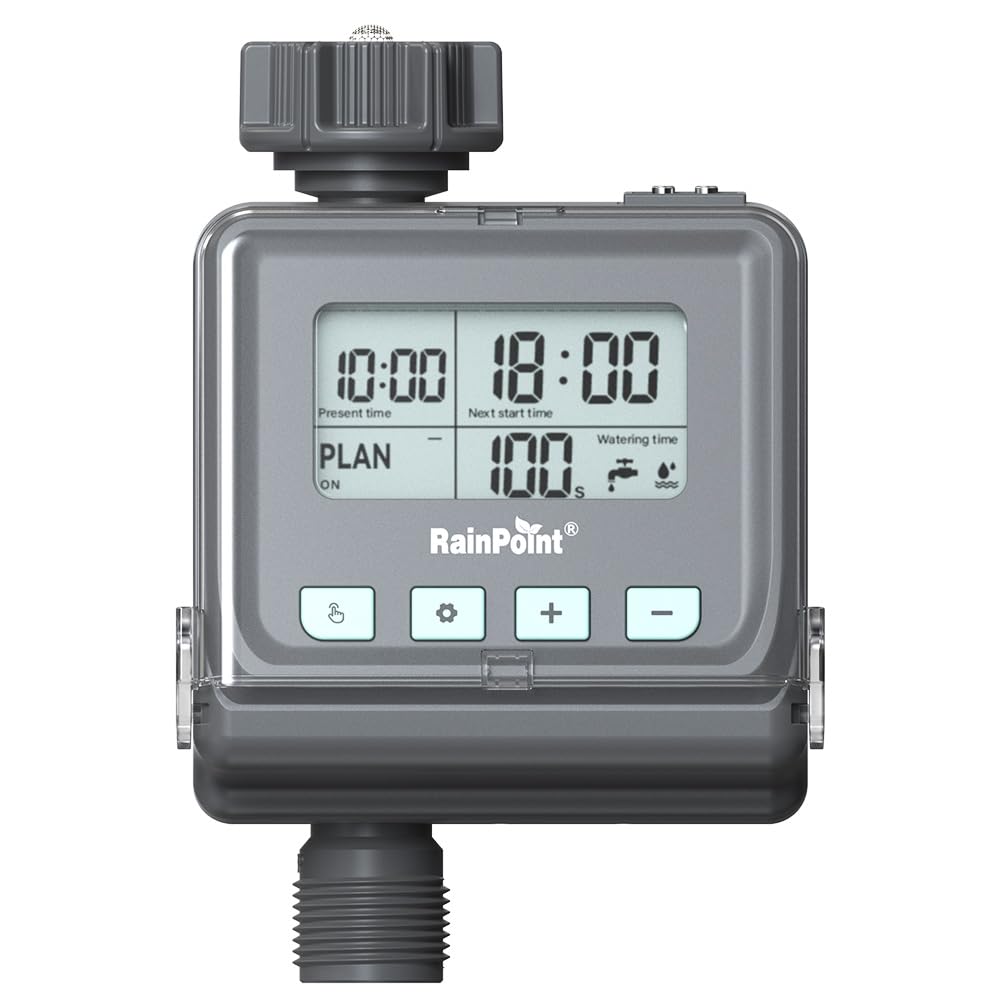 BALDR Smart Water Timer for Garden Hoses - 3 Preset Programs, Rain Delay Sensor, Automatic Lawn Sprinkler & Drip Irrigation Timer for Outdoor Watering System | Perfect for Garden, Yard, and Landscape Irrigation