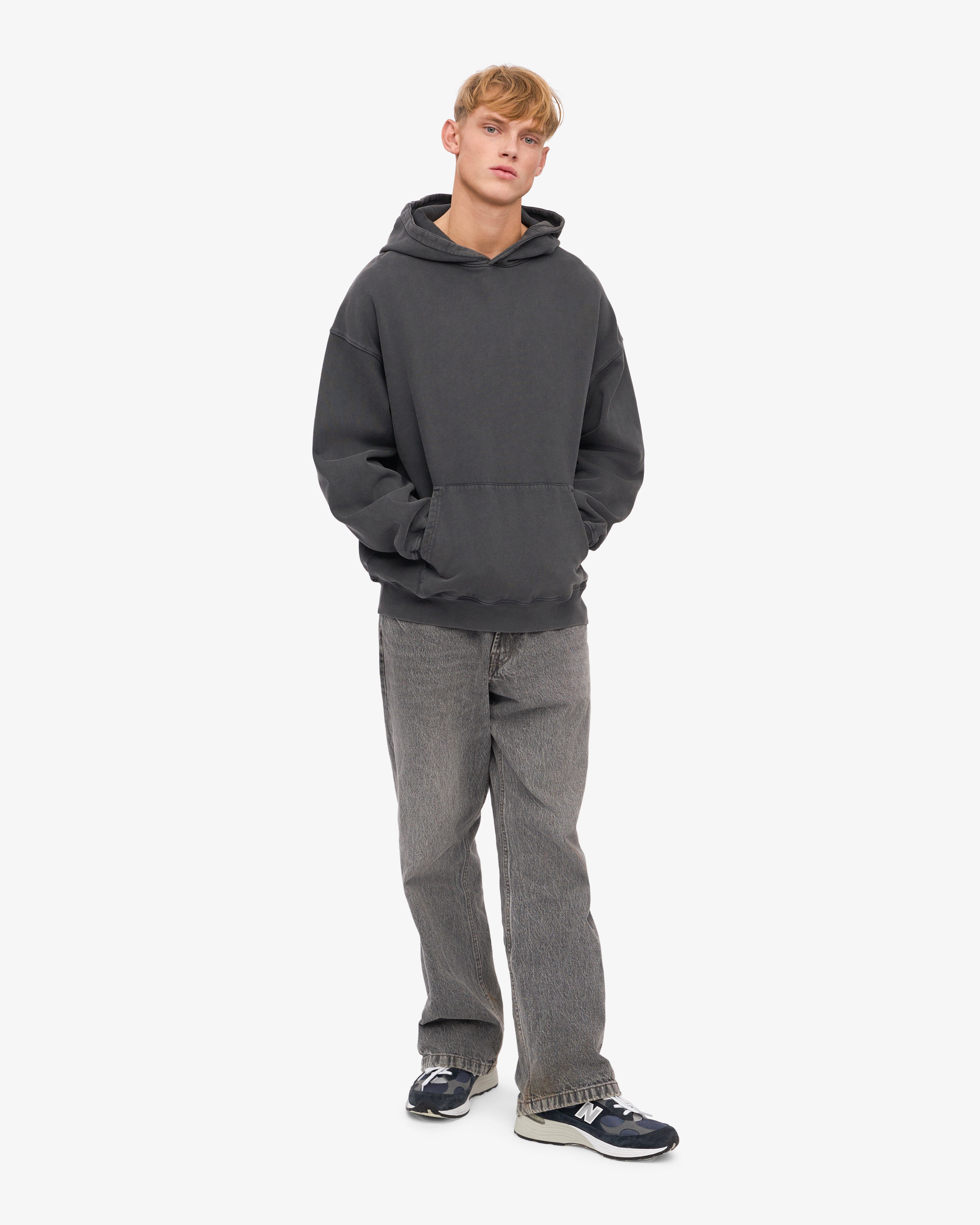 Organic Oversized Hoodie - Faded Black | Soft & Comfortable Unisex Pullover | Perfect for Casual Wear, Lounging & Street Style