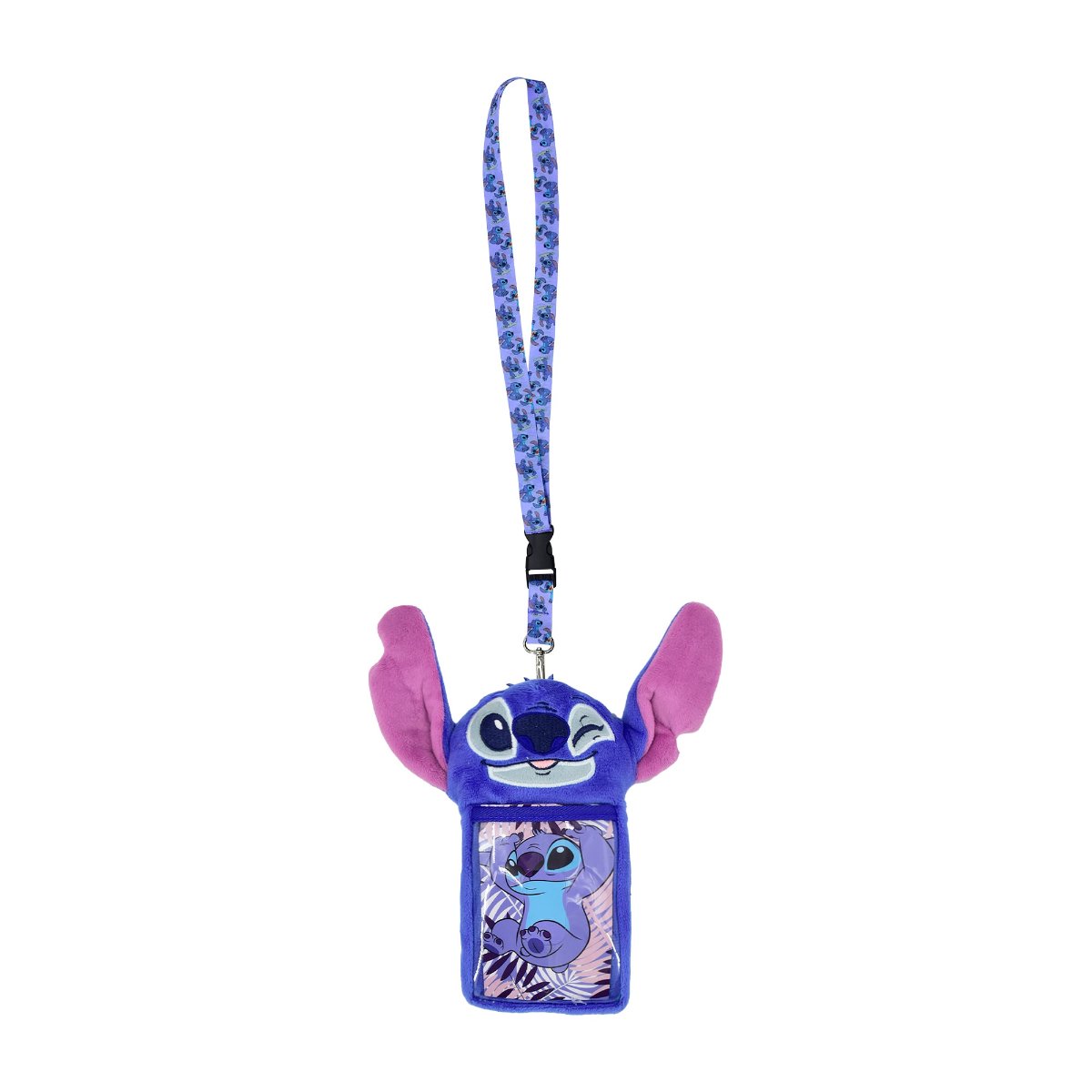 Disney Stitch Plush Lanyard for ID Badges, Key Cards & Work IDs - Soft Plush Keychain Holder for Office, School & Events