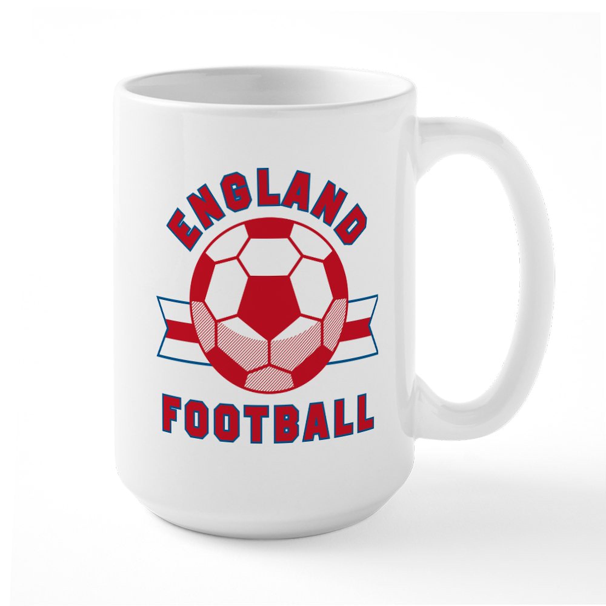England Football Team 15 oz (444 ml) Ceramic Coffee Mug - Perfect for Soccer Fans, Tea & Coffee Lovers - Great Gift for Game Day, Office or Home Use