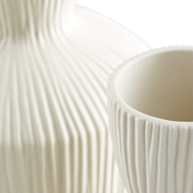 Cyan Design 11209 Bravo Vase - Large White Ceramic Vase for Home Decor, Living Room, Dining Table Centerpiece, Wedding & Event Floral Arrangements