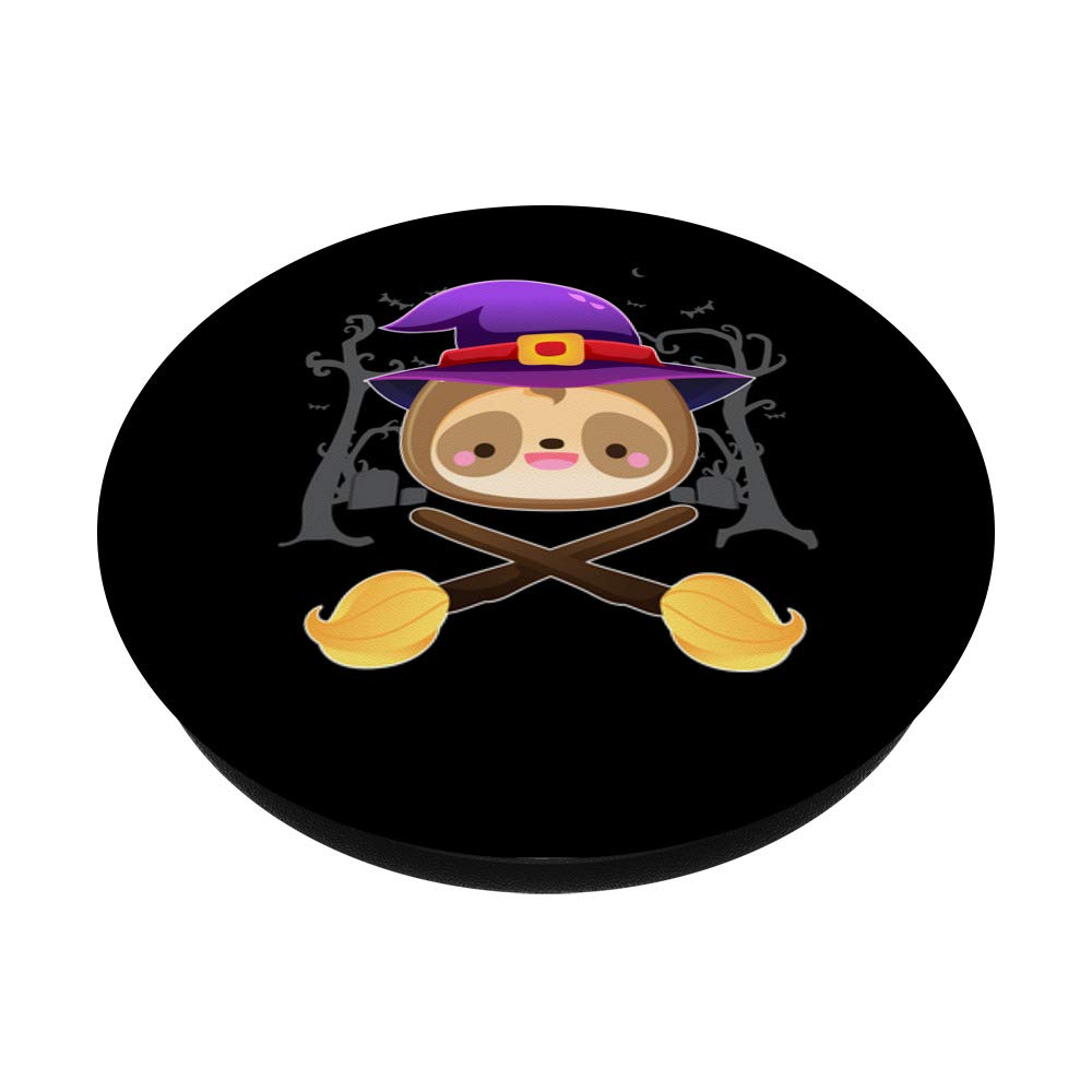 Sloth Witch Hat Halloween Costume for Men, Women & Kids - Funny Animal-Themed Outfit | Perfect for Halloween Parties, Cosplay & Dress-Up | Includes PopSockets Phone Grip & Stand for Phones & Tablets