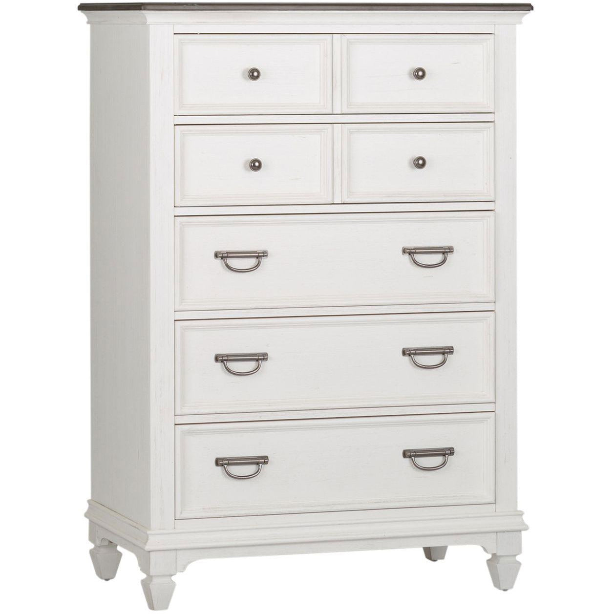 Allyson Park Chest - Modern Wooden Storage Cabinet with 2 Drawers & Doors for Bedroom, Living Room, or Office Organization