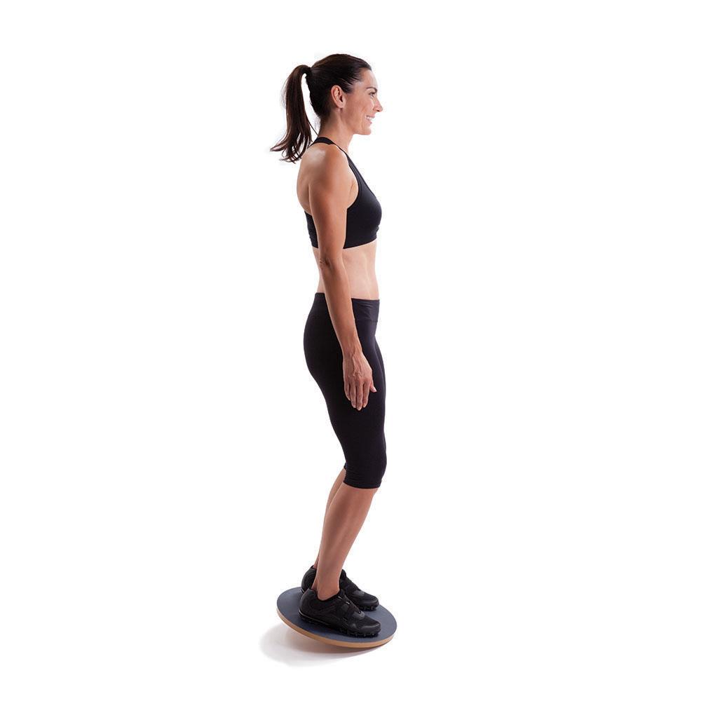 66Fit Wooden Balance Board with PVC Surface - 50cm for Home Gym, Yoga, and Core Training - Improve Balance & Strength for Fitness Enthusiasts
