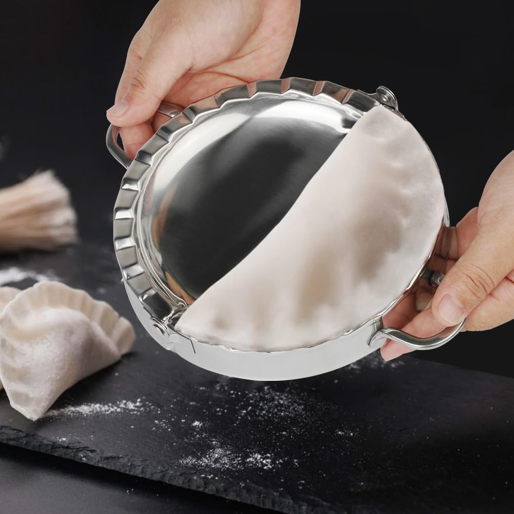 6.4 Inch Large Empanada Maker - Stainless Steel Empanada Press for Meat Pocket Pies - Perfect for Home Cooking, Parties & Latin American Cuisine