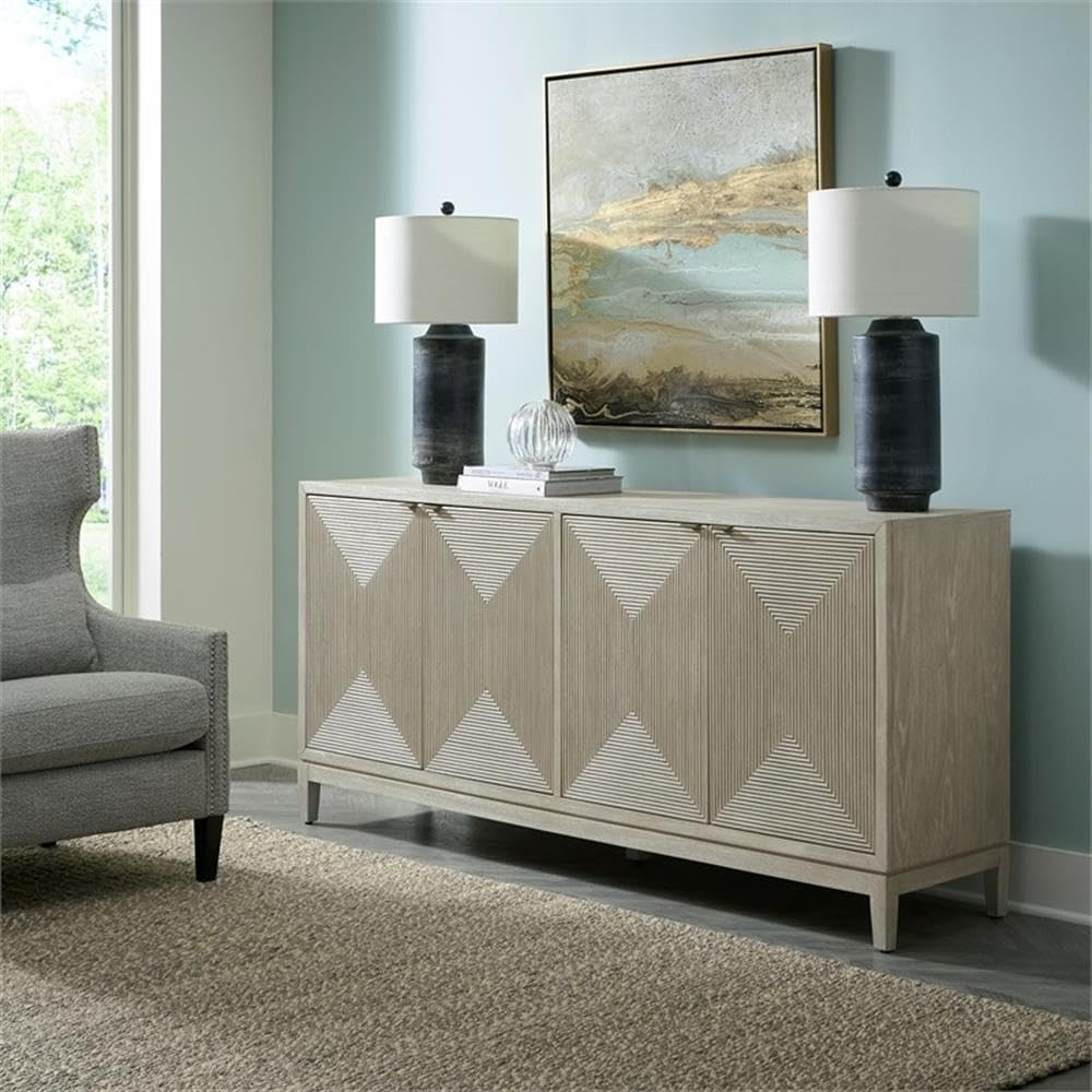LIBERTY FURNITURE INDUSTRIES Kinsley 4-Door Accent Cabinet - Stylish Storage Solution for Living Room, Bedroom or Entryway