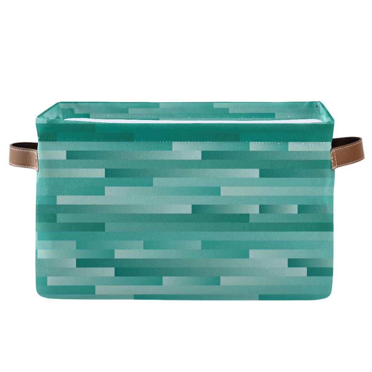 Teal Wooden Storage Baskets - 2 Pack Closet Organizer Bins with Handles for Shelves, Bedroom, Bathroom & Nursery Organization | Space Saving Home Decor