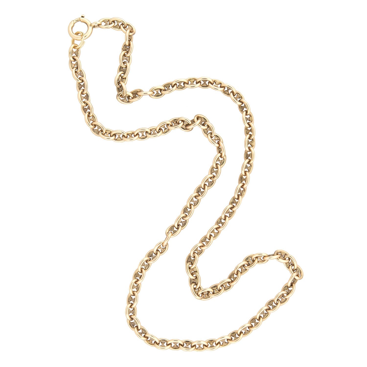 Victorian 9K Gold Petite Mariner Link Necklace - Elegant Dainty Chain for Women, Perfect Gift for Anniversary & Valentine's Day