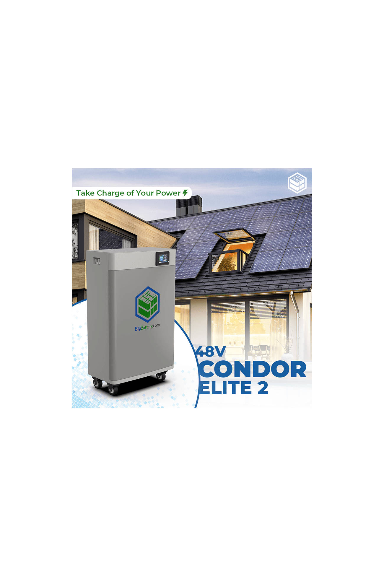 48V Condor Elite 2 LiFePO4 Battery - 231Ah 11.8kWh High Capacity Deep Cycle Lithium Battery for Solar Energy Storage, RV, Marine & Off-Grid Power Systems