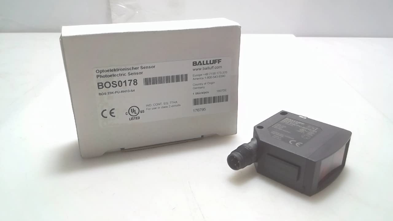 BOS0178 Photoelectric Sensor 10-30VDC 30mA - Industrial Automation, Object Detection & Conveyor Belt Systems