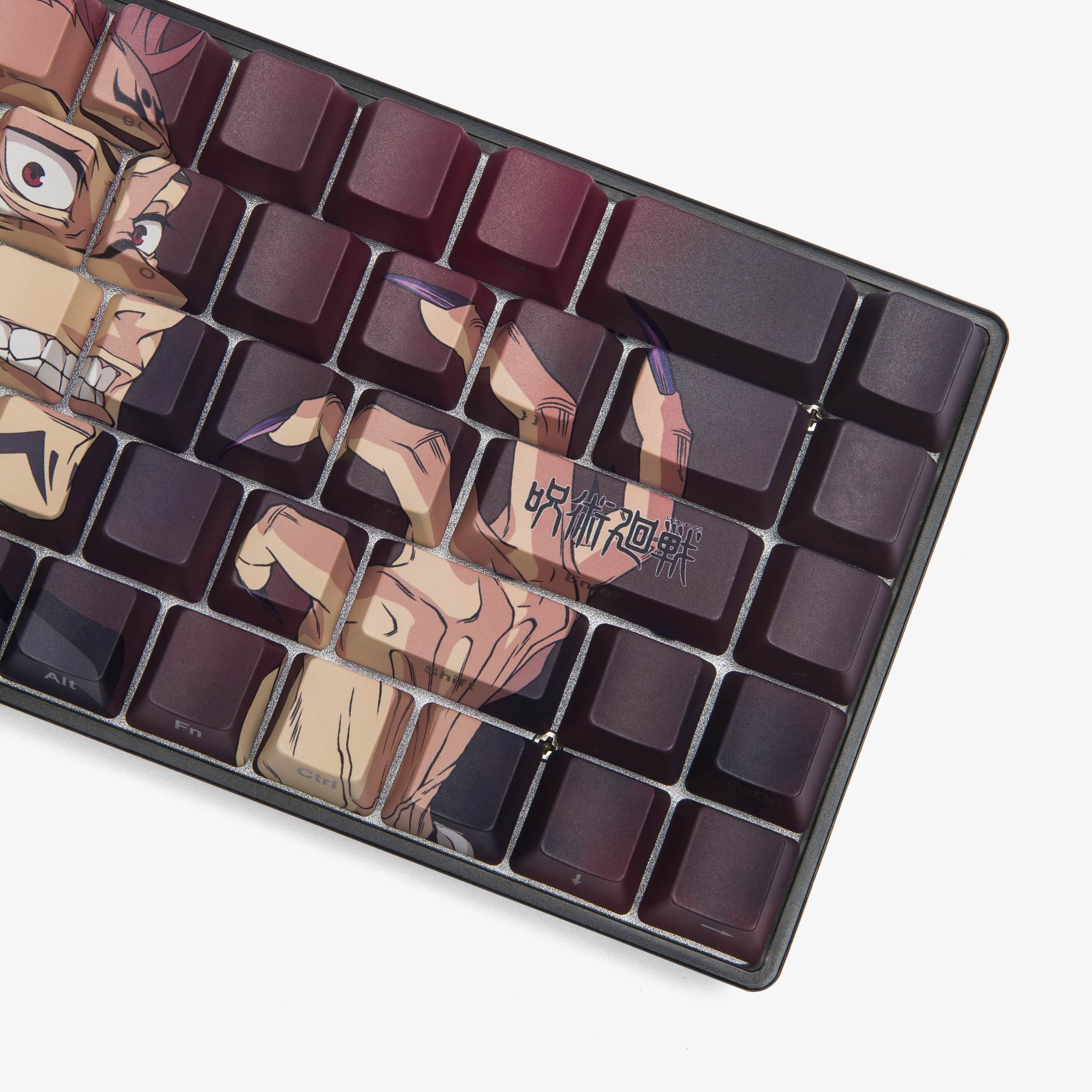 JJK x HG Basecamp 65 Mechanical Keyboard - Sukuna Themed Custom Gaming Keyboard with RGB Backlight | Perfect for Anime Fans, Esports & Office Work