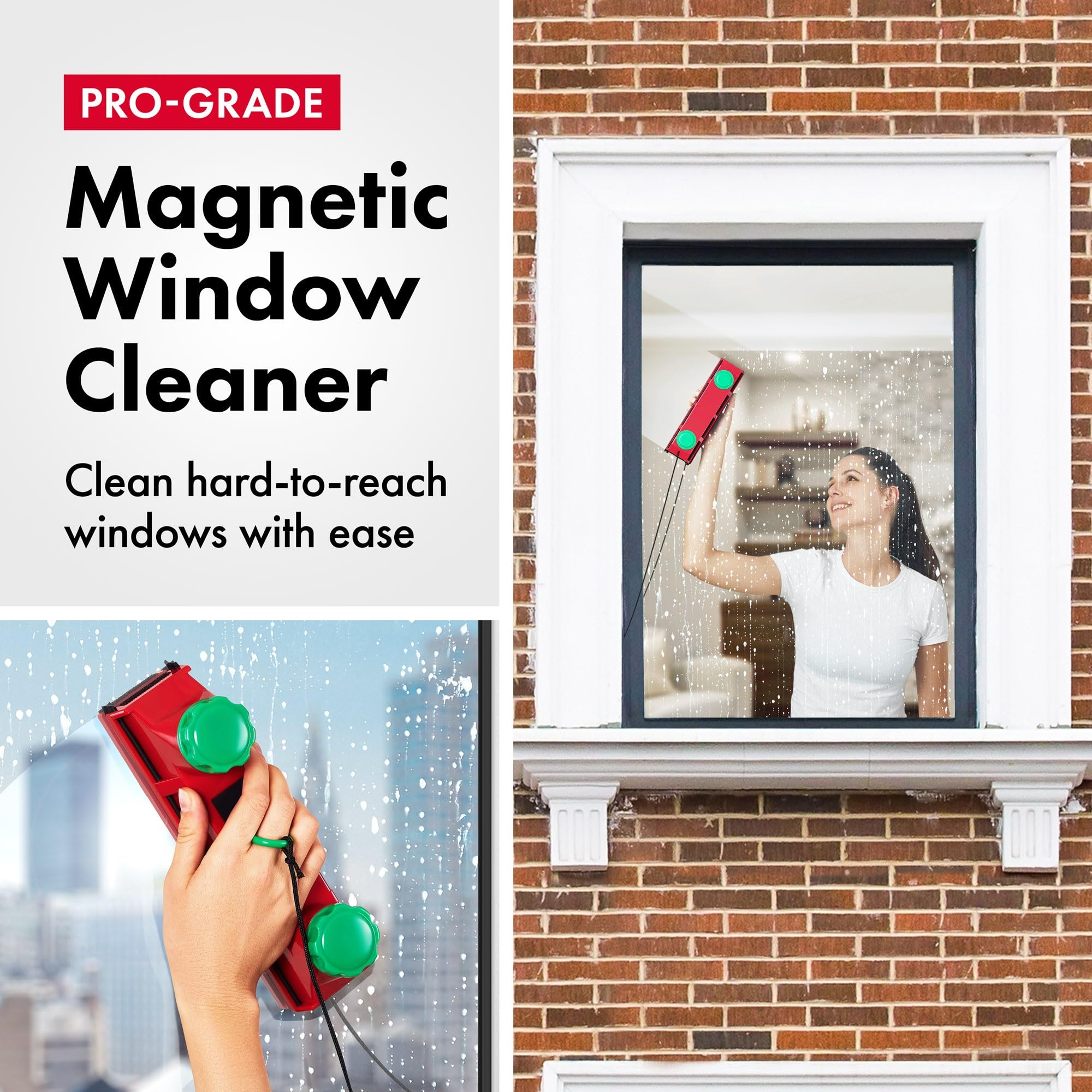 Tyroler Magnetic Window Cleaner Tool - Double-Sided Glass Cleaning System for Windows 0.1