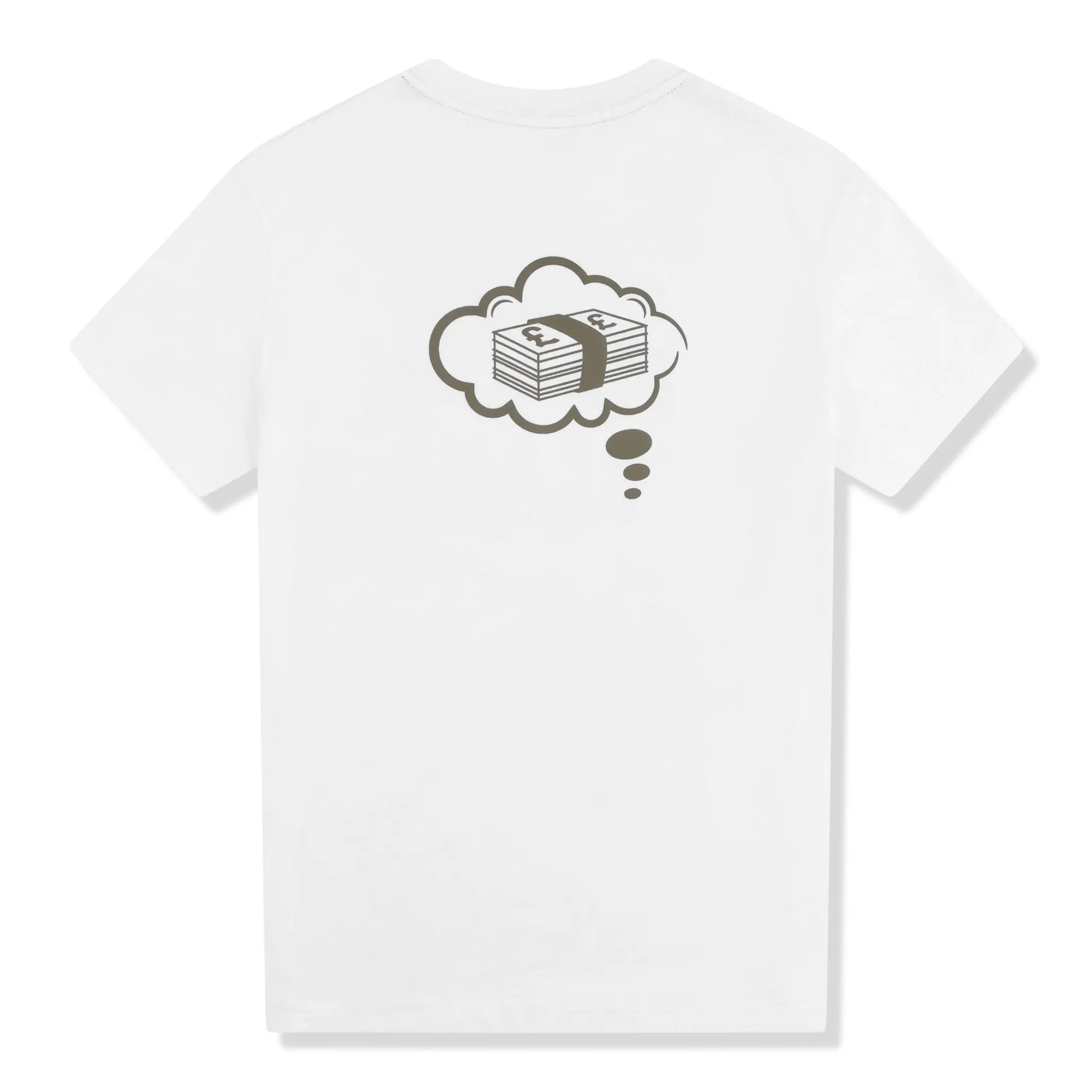 Fully Paid Dreams White Khaki Oversized T-Shirt for Men | Soft Cotton Relaxed Fit Streetwear | Perfect for Casual Outings & Summer Fashion
