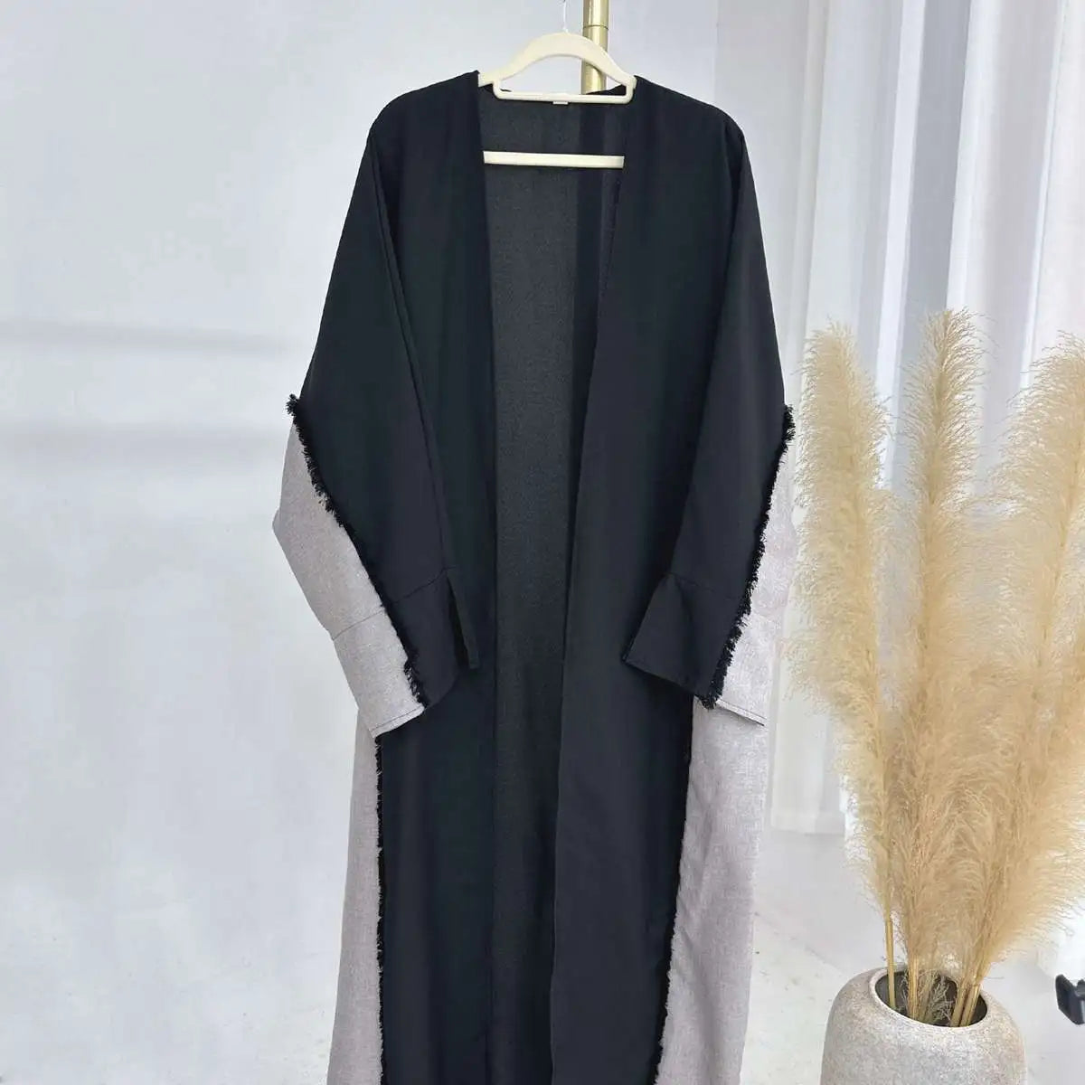 Elegant Dubai Turkish Modest Fashion Cardigan Open Abaya Dress for Women - Perfect for Prayer, Mosque & Special Occasions