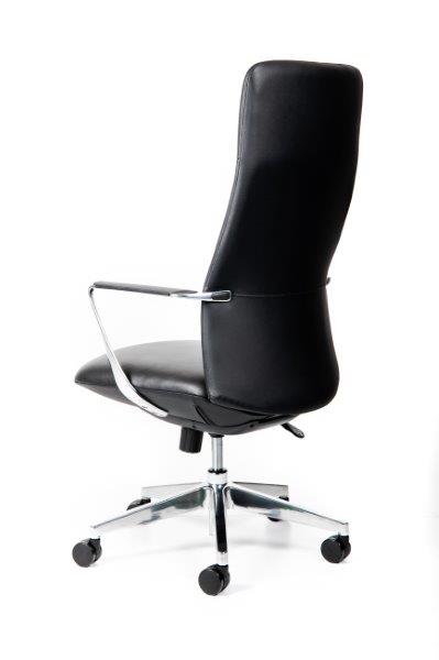 Premium Black Leather Executive Office Chair - Ergonomic High Back Desk Chair for Home & Office Workspaces