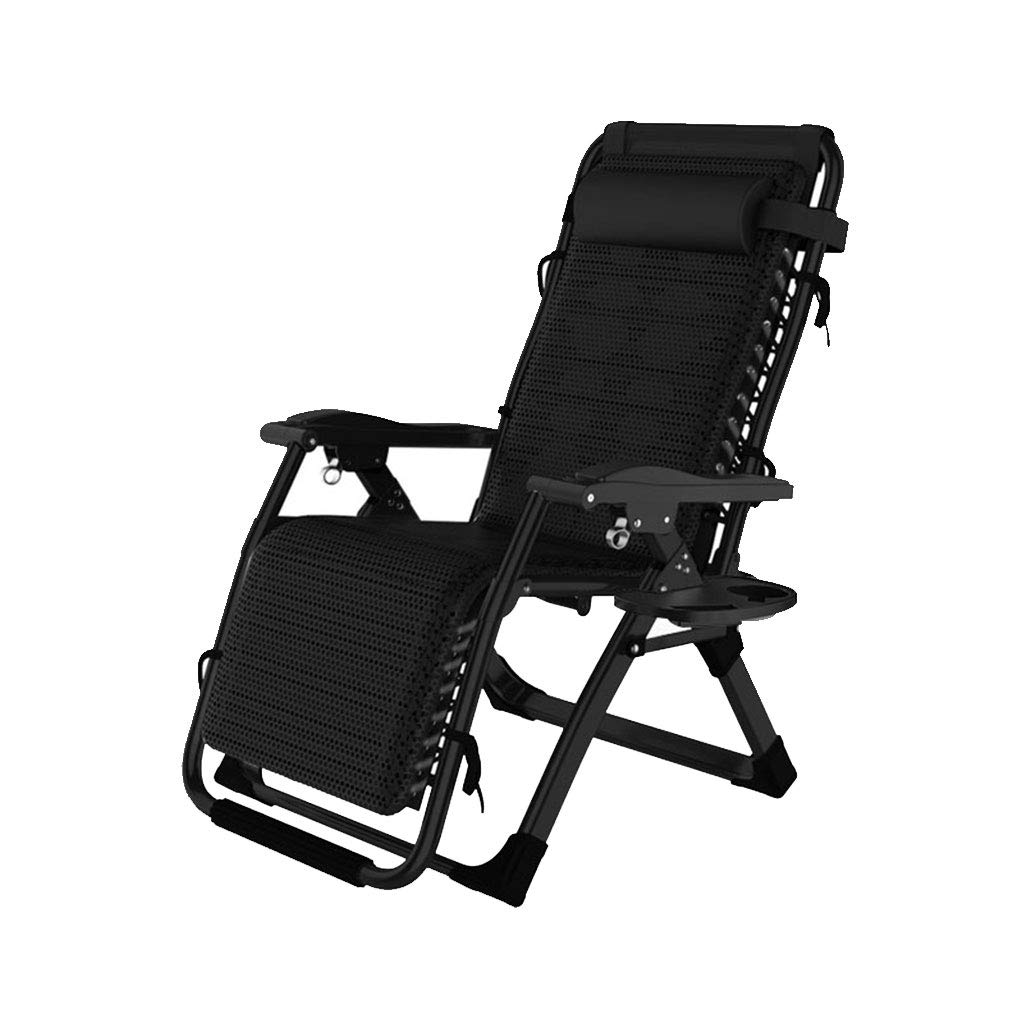 Zero Gravity Reclining Beach Chair - Wide Lightweight Folding Lounge Chair with Headrest & Pillows - Outdoor Camping, Backyard, Patio, Poolside Relaxation Chair