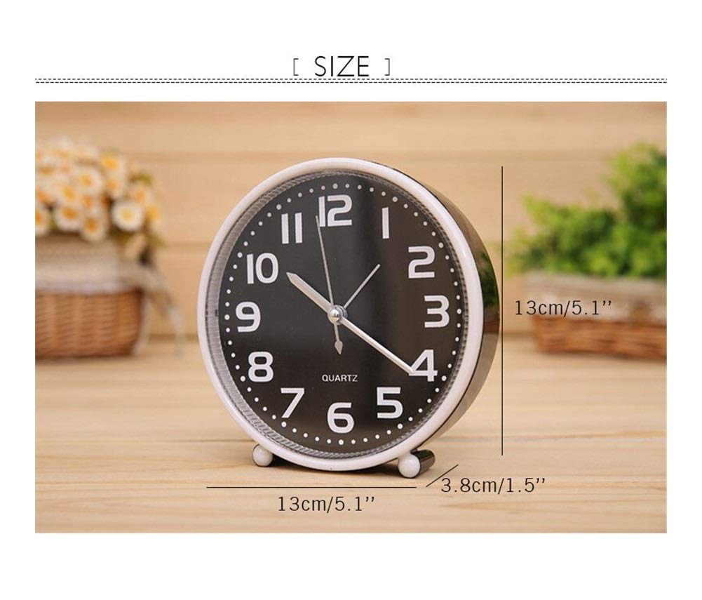 **Cute Cartoon Alarm Clock for Kids - Portable Round Digital Desk Clock with Easy-to-Read Numbers - Perfect for Bedroom, Nightstand, Nursery & School (Red)**