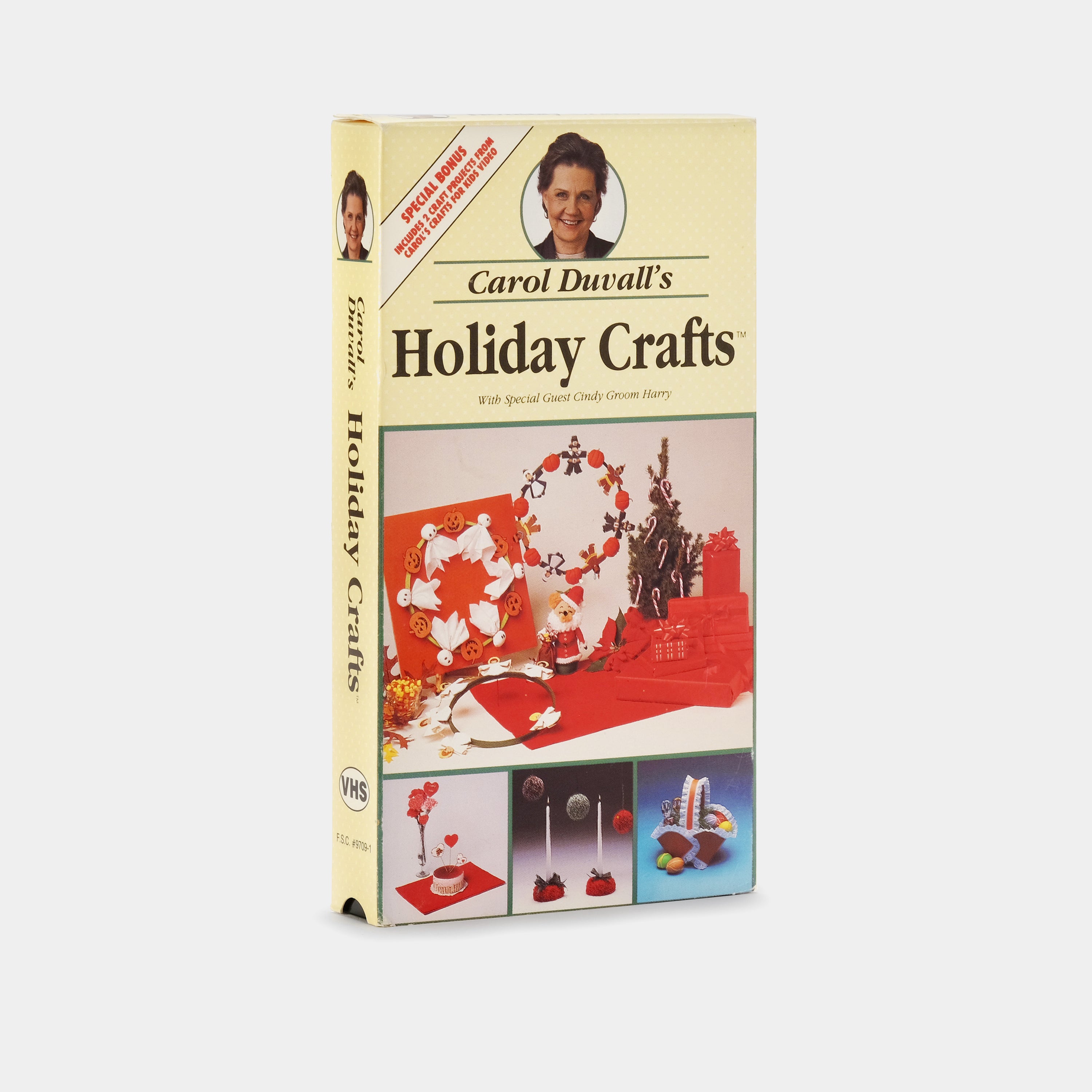 Carol Duvall's Holiday Crafts VHS Tape - Vintage Christmas DIY Crafting Tutorial Video for Home Decor & Gift Making