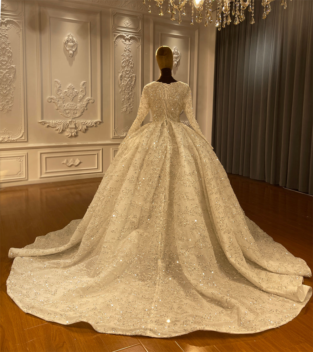 Elegant Muslim Wedding Dress 2022 - NS4340 Bridal Gown for Islamic Ceremonies & Special Occasions