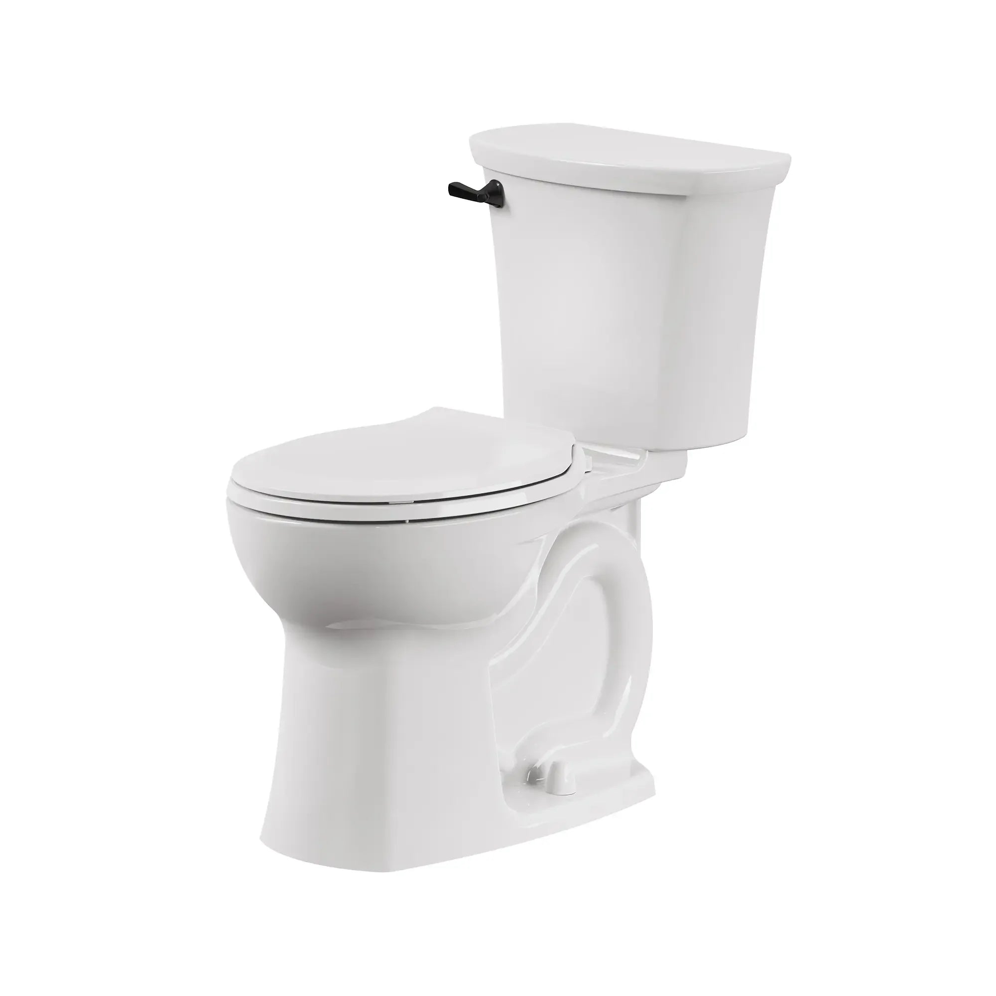 Edgemere® Two Piece 1.28 GPF/4.8 LPF Round Front Toilet - Water Efficient, Comfort Height, Seat Not Included | Perfect for Small Bathrooms & Modern Homes