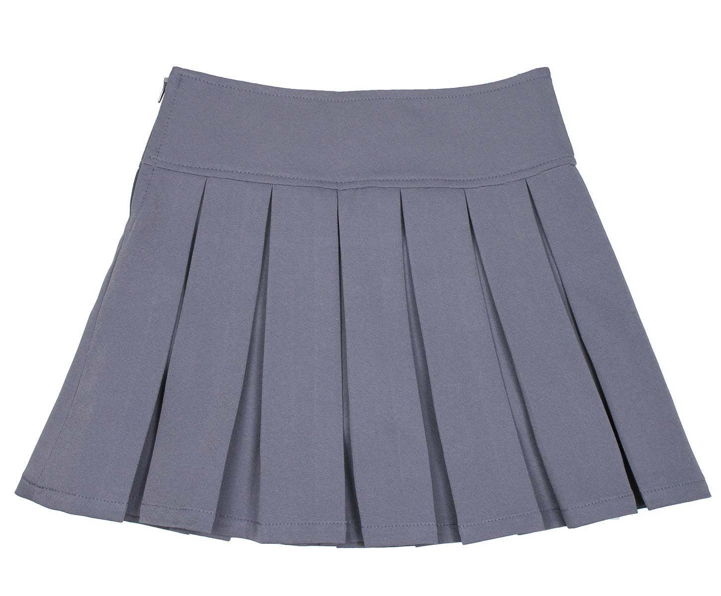 Bienzoe Girls School Uniform Skirt - Adjustable Waist Pleated Dance Skort for Kids | Perfect for School, Ballet, Dance Classes & Everyday Wear