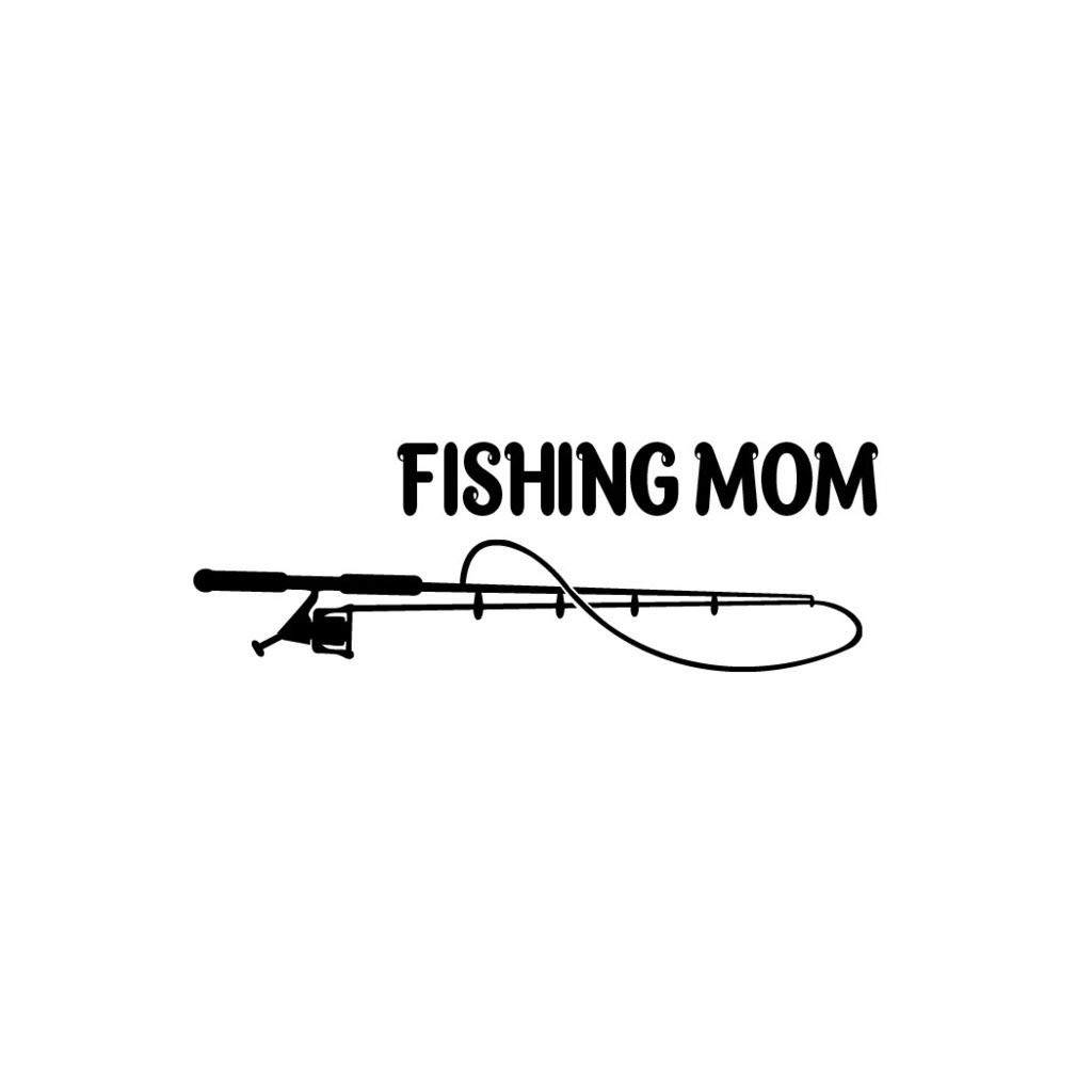 Fishing Mom Vinyl Decal Sticker for Car, Laptop, Wall - Perfect for Anglers & Fishing Enthusiasts | Great Gift for Fishing Lovers