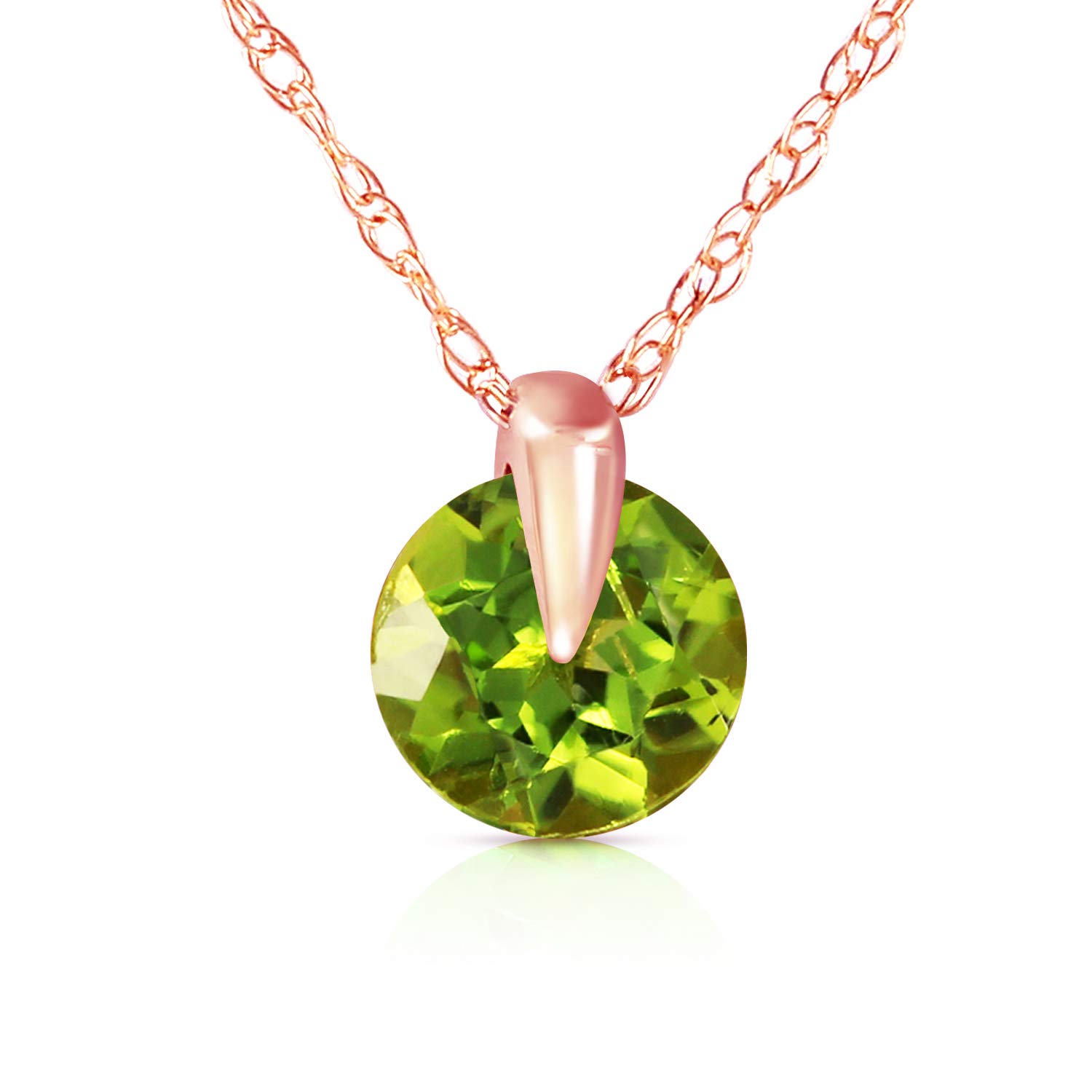 14K Solid Gold Necklace with Natural Peridot Gemstone - Elegant Dainty Jewelry for Women, Perfect for Gifts, Anniversaries & Everyday Wear