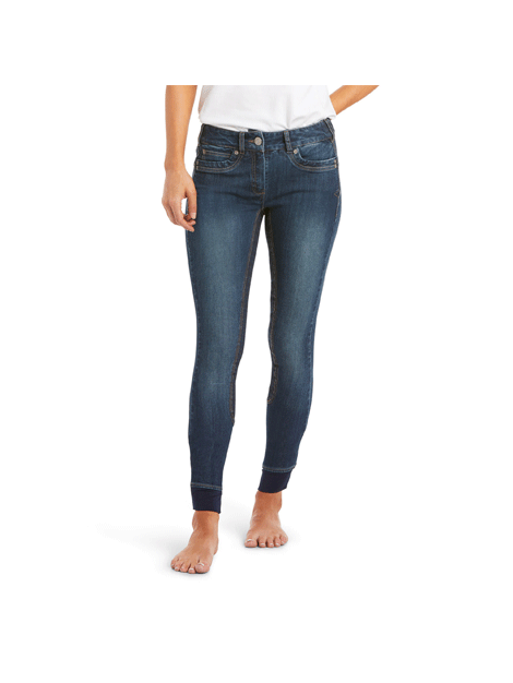 Ariat Halo Denim Grip Seat Breeches - Comfortable Equestrian Riding Pants for Women - Perfect for Horseback Riding, Training & Show Jumping
