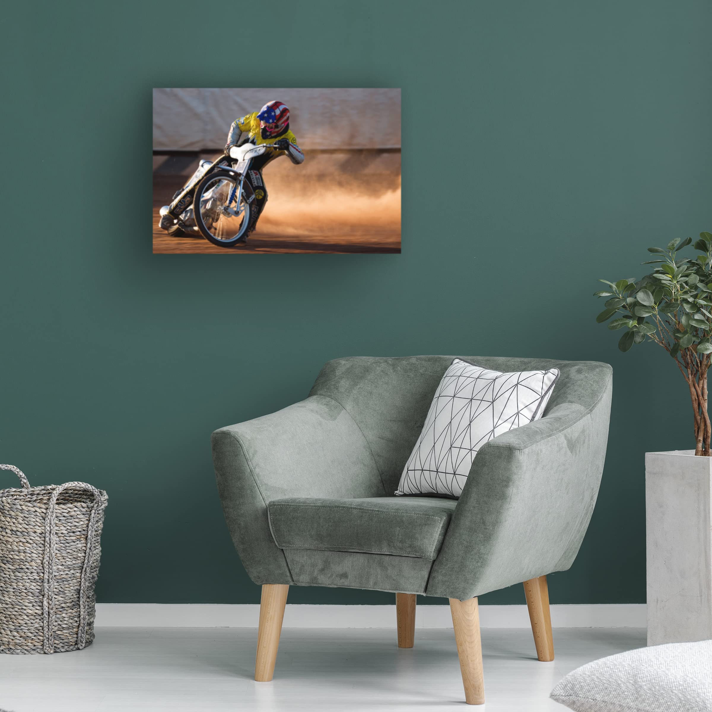 Trademark Fine Art 'Going Sideways' Canvas Wall Art by Thomas Sass Pedersen - Modern Abstract Painting for Living Room, Bedroom & Office Decor