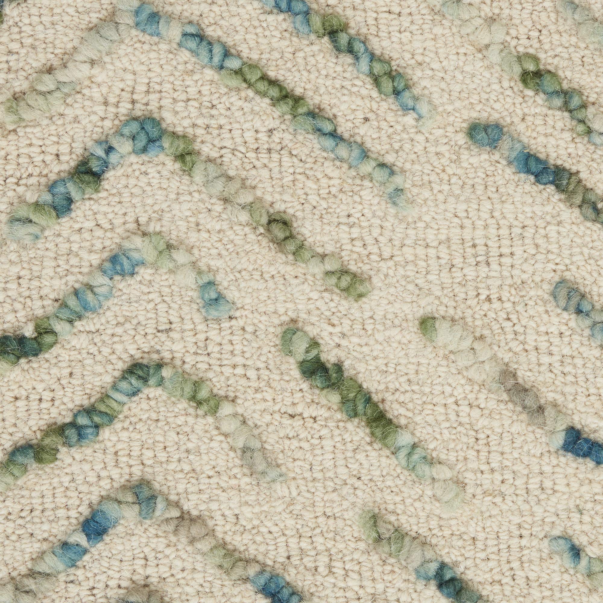 Nourison Vail Modern Ivory/Green 5'3