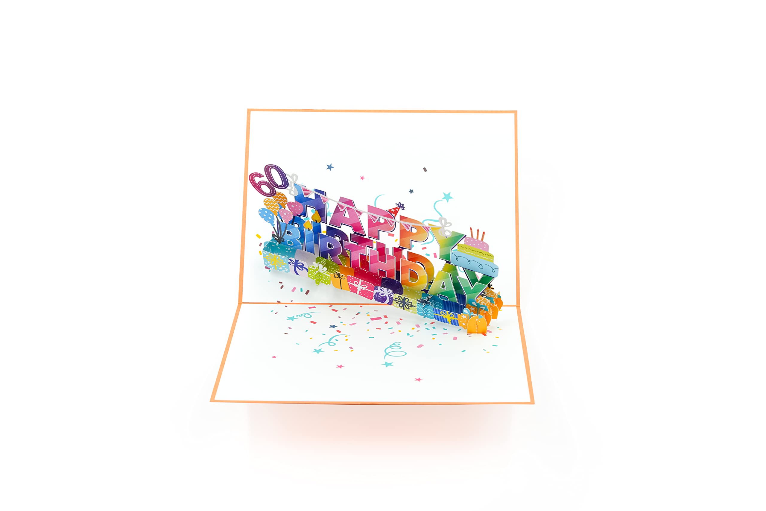 60th Birthday Pop Up Card - Funny & Unique 60th Birthday Gift for Women, Men, Dad, Mom, Sister, Husband, Wife | Deluxe 3D Greeting Card with Blank Note | Perfect for Milestone Celebrations, Retirement Parties & Special Occasions