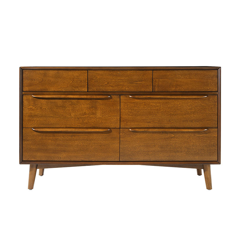 Ileanna Mid Century Modern 7-Drawer Dresser - Solid Wood Bedroom Chest of Drawers for Storage & Organization | Perfect for Master Bedroom, Guest Room & Nursery