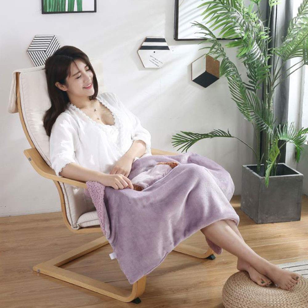 USB Electric Heated Blanket Throw - Soft Flannel & Lamb Wool Warming Blanket for Home, Office & Travel (23.7