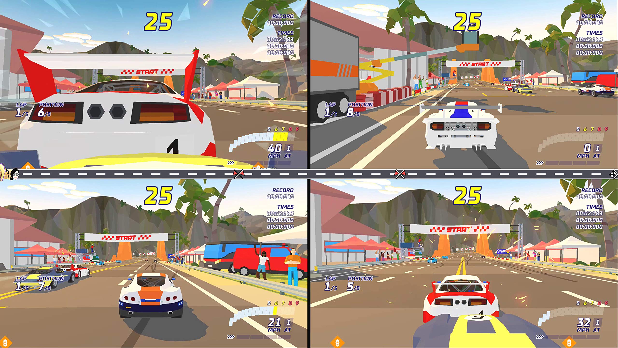 Hotshot Racing Game for PS4 - High-Speed Arcade Racing with Retro Graphics | Perfect for Multiplayer Gaming & Racing Enthusiasts