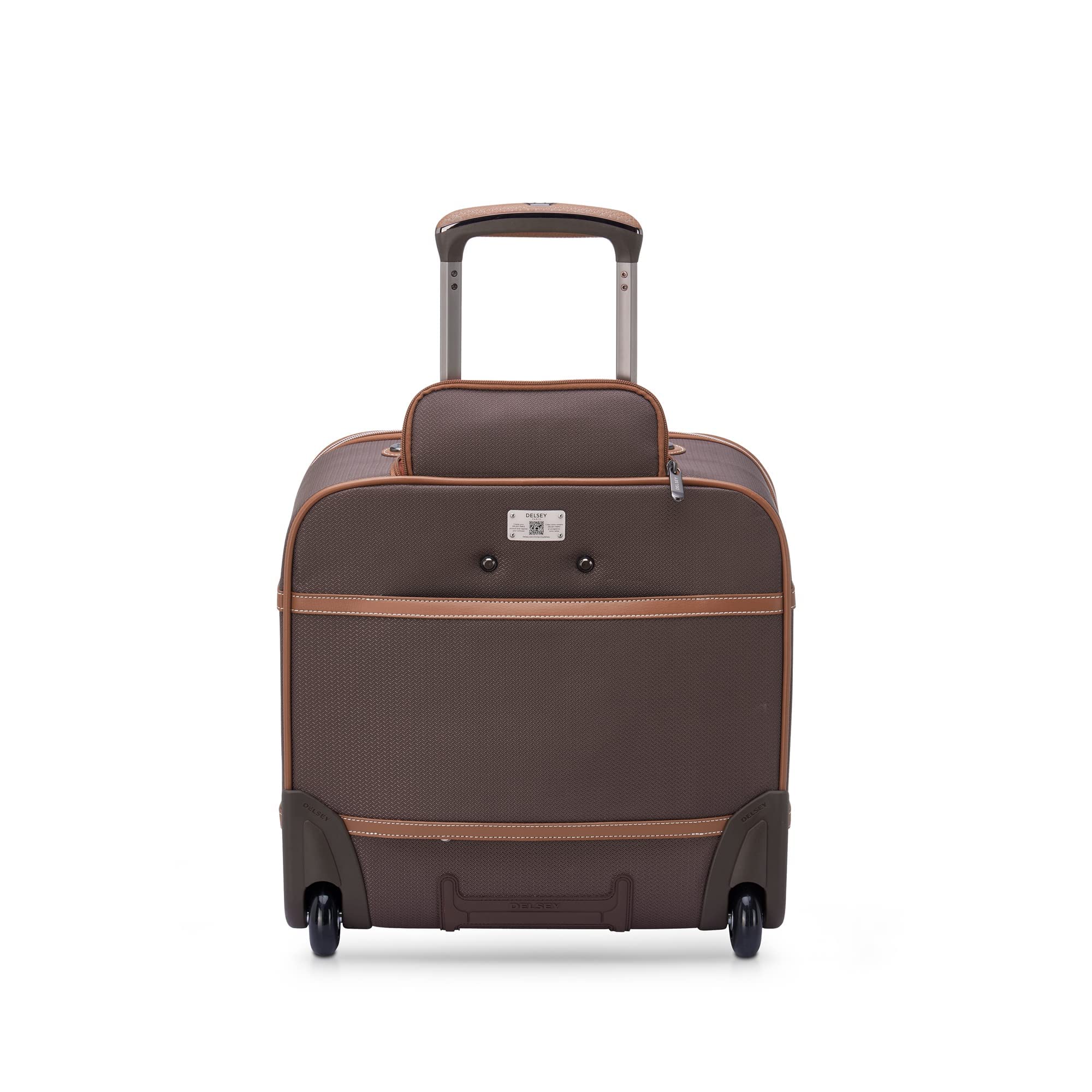 Delsey Paris Chatelet 2.0 16 Inch Softside Carry-On Luggage with 2 Wheels - Chocolate Brown Under-Seater Travel Bag for Airplane, Business Trips & Weekend Getaways