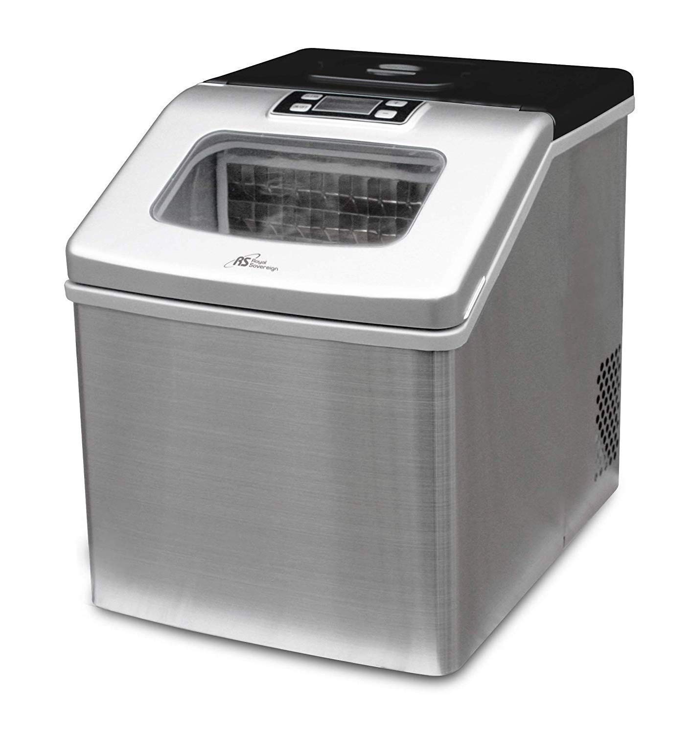 Royal Sovereign RIM-HD-13SS Commercial-Grade High Density Ice Cube Maker - Medium 13L Capacity, Stainless Steel - Perfect for Restaurants, Bars, and Home Entertaining