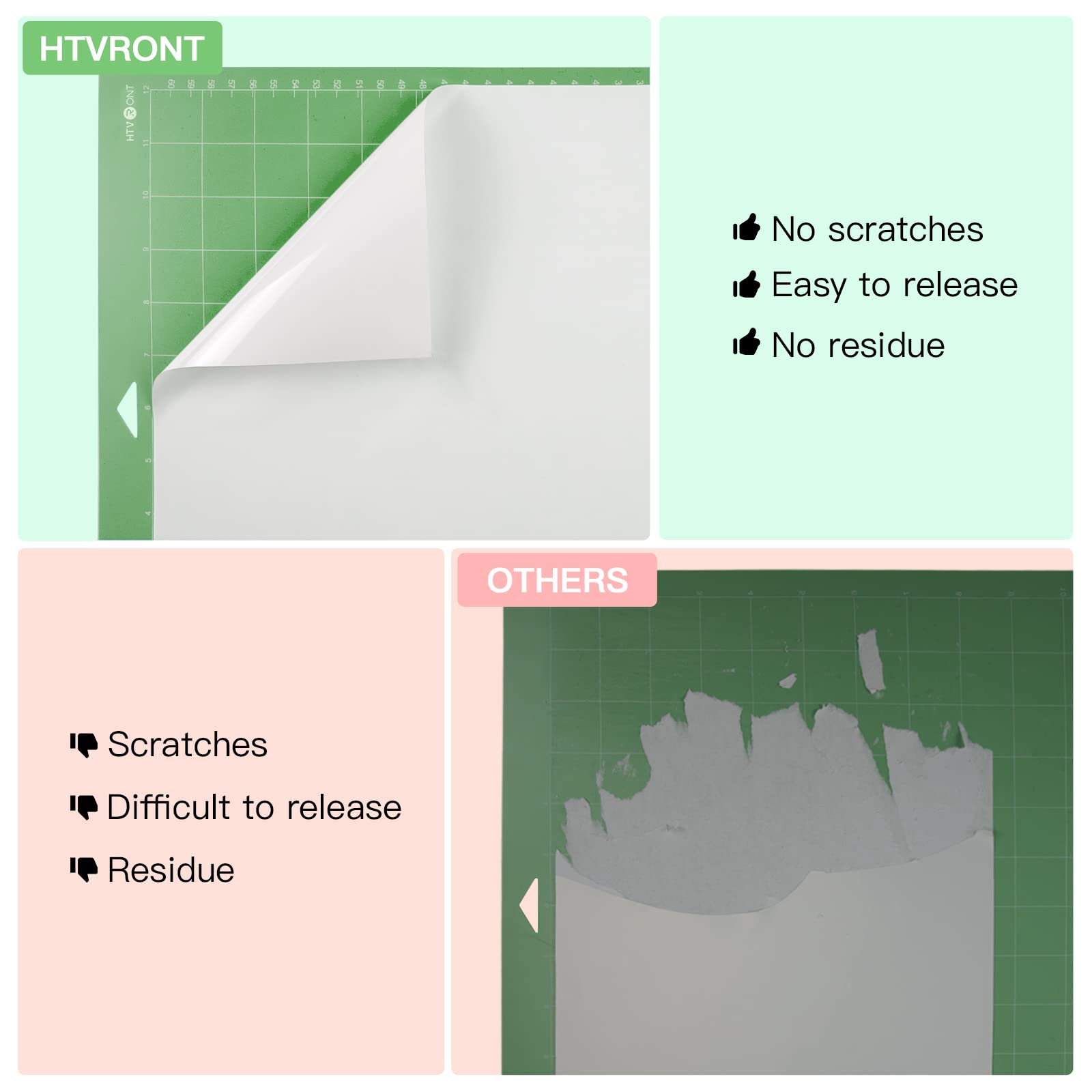 HTVRONT Standard Grip Cutting Mat 12x24 Inch - 3 Pack Replacement Mats for Cricut Maker 3, Maker, Explore 3, Air 2 & One - Self-Healing Quilting & Craft Cutting Mat with Strong Adhesive - Perfect for Vinyl, Paper, Fabric & DIY Projects
