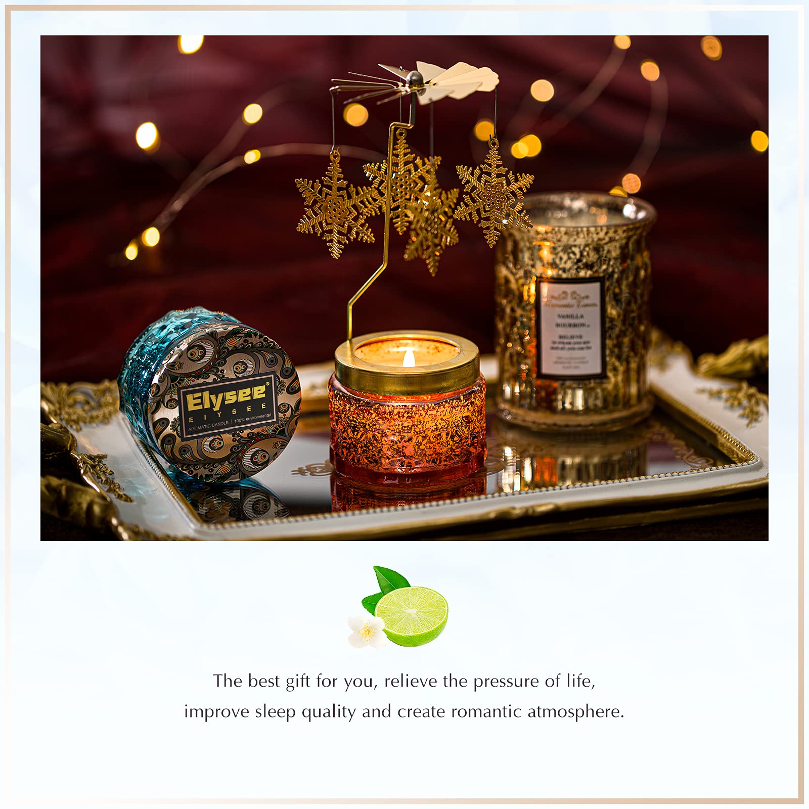 Romantic Sage & Sea Salt Scented Soy Candle with Essential Oils | 100% Natural Smokeless Candle for Sleep & Relaxation | Ambergris Aroma | Perfect for Bedroom, Bath & Meditation Spaces