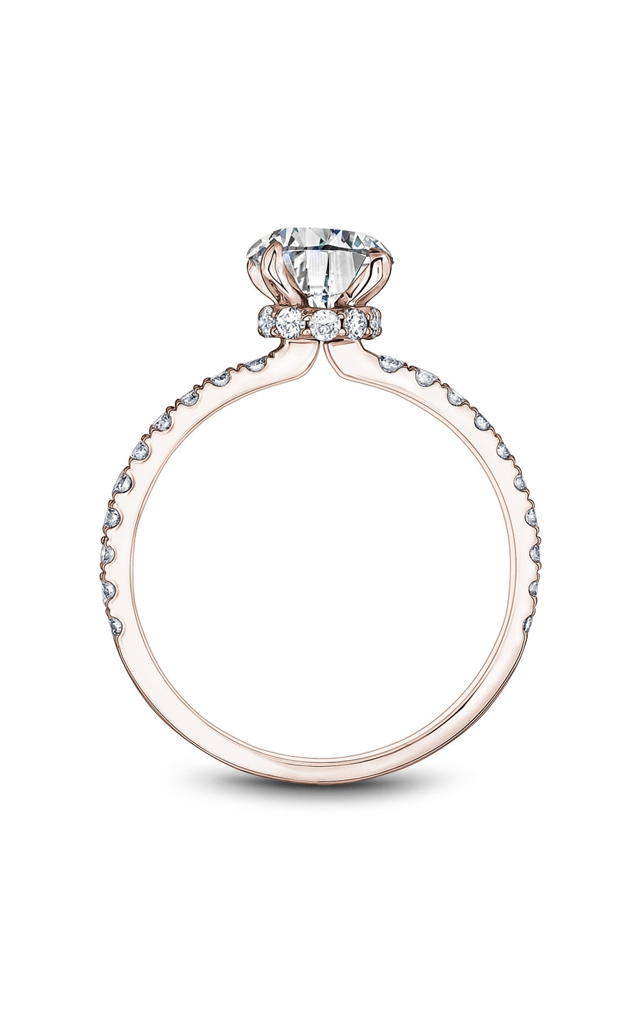 Noam Carver B511 02RA Bridal Engagement Ring - Elegant Solitaire Diamond Ring for Women, Perfect for Proposals, Anniversaries & Weddings