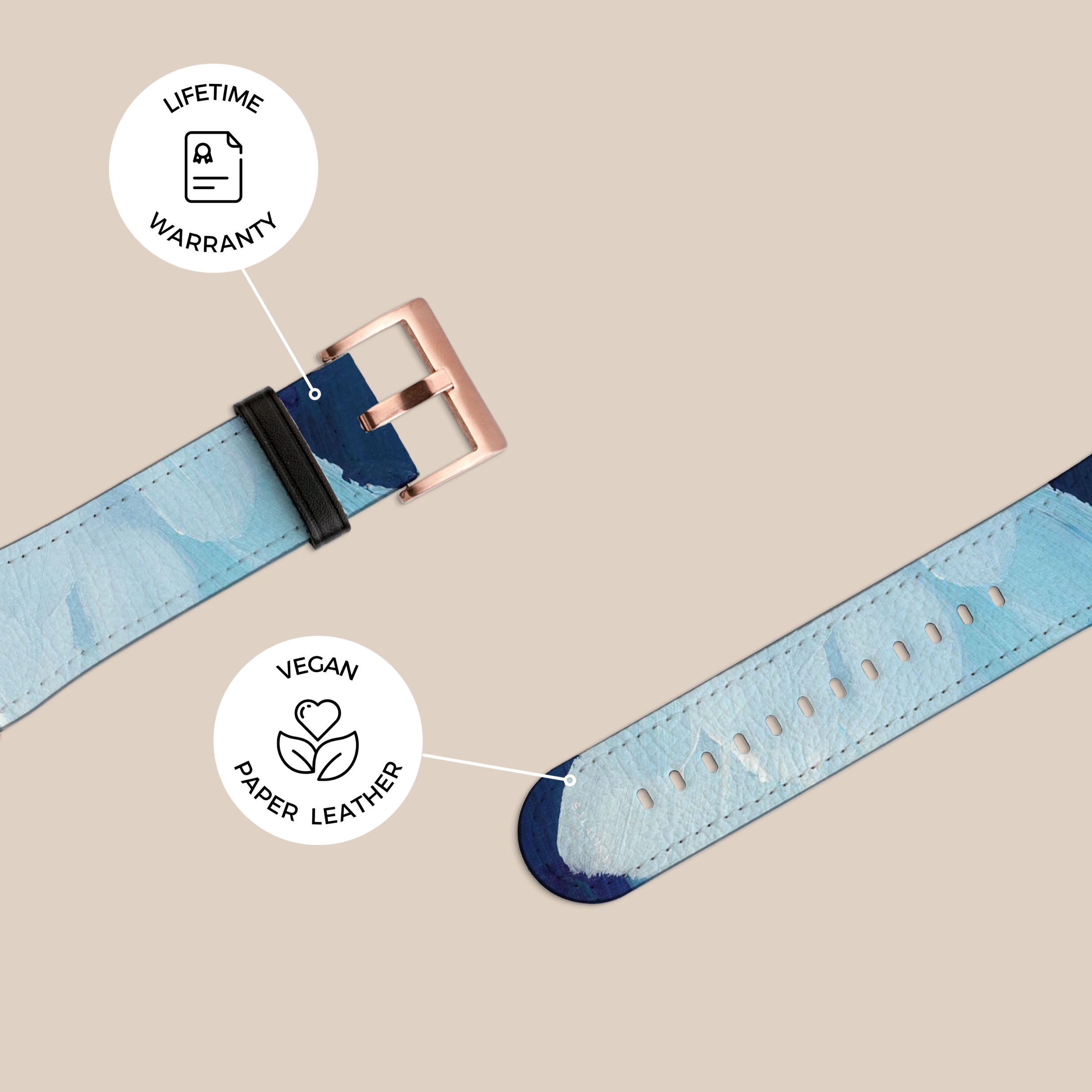 Premium Ocean Blue Paint Galaxy Watch Band - Stylish & Durable Replacement Strap for Samsung Galaxy Watch - Perfect for Workouts, Swimming & Everyday Wear