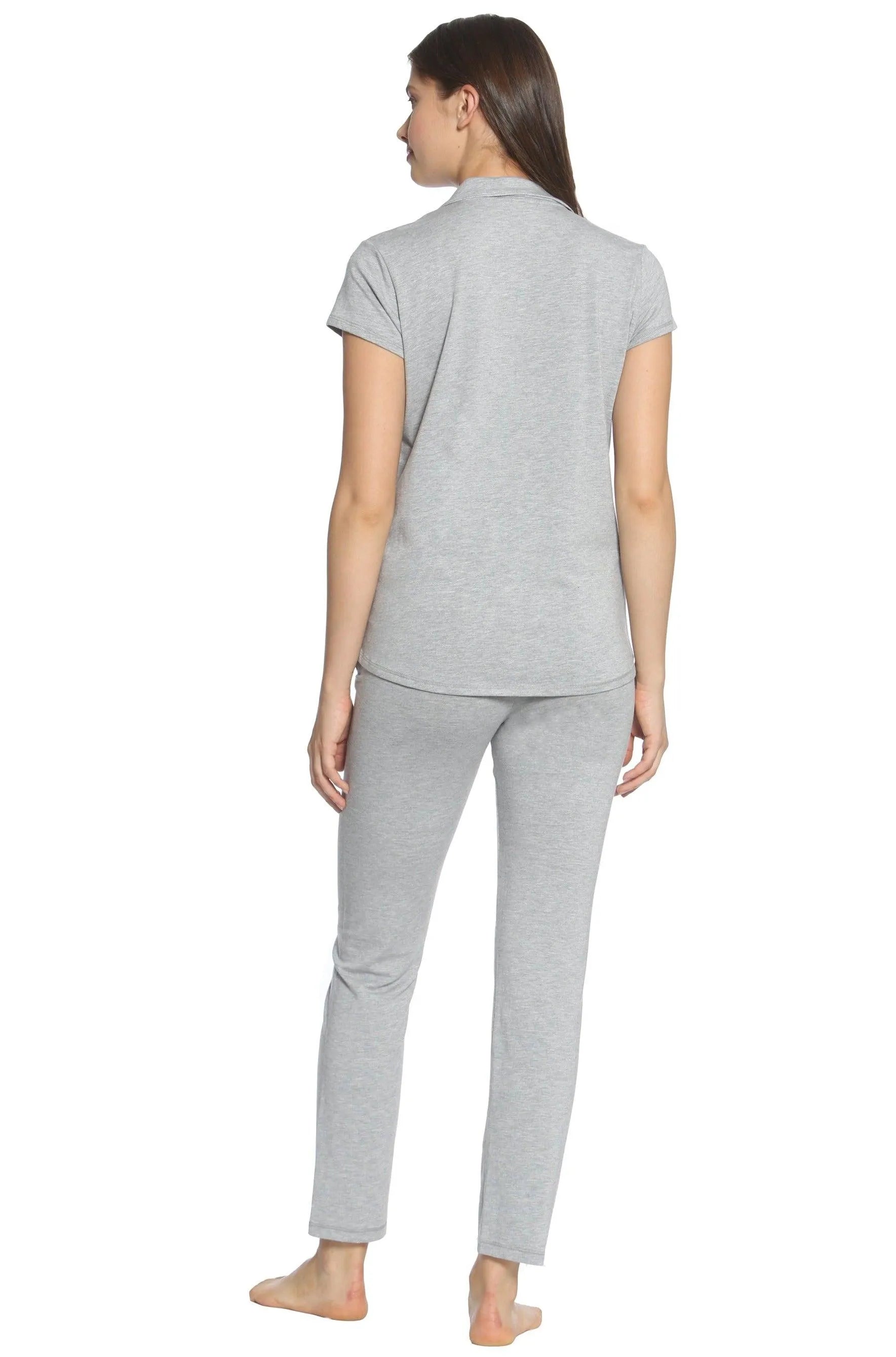 Brenda Women's Short Sleeve Pajama Set - Soft Cotton Sleepwear for Women - Perfect for Lounging, Sleepovers & Cozy Nights at Home